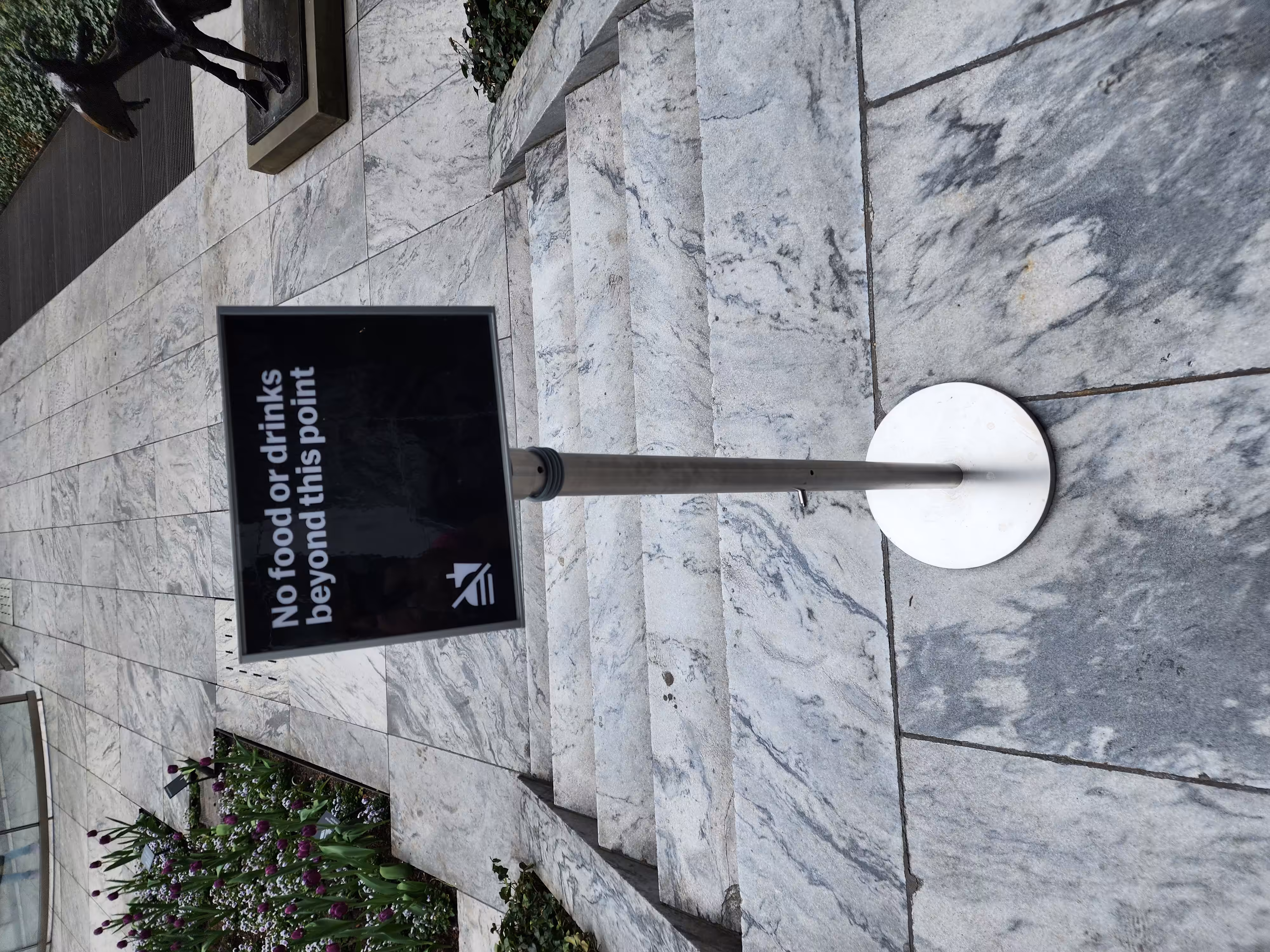 No food or drinks beyond this point