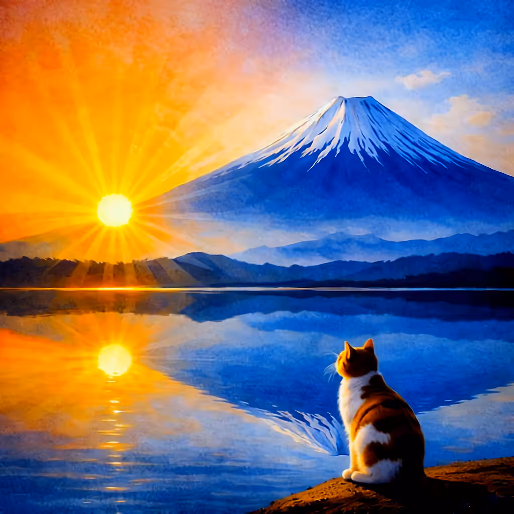 Simple Fuji Art: Daybreak