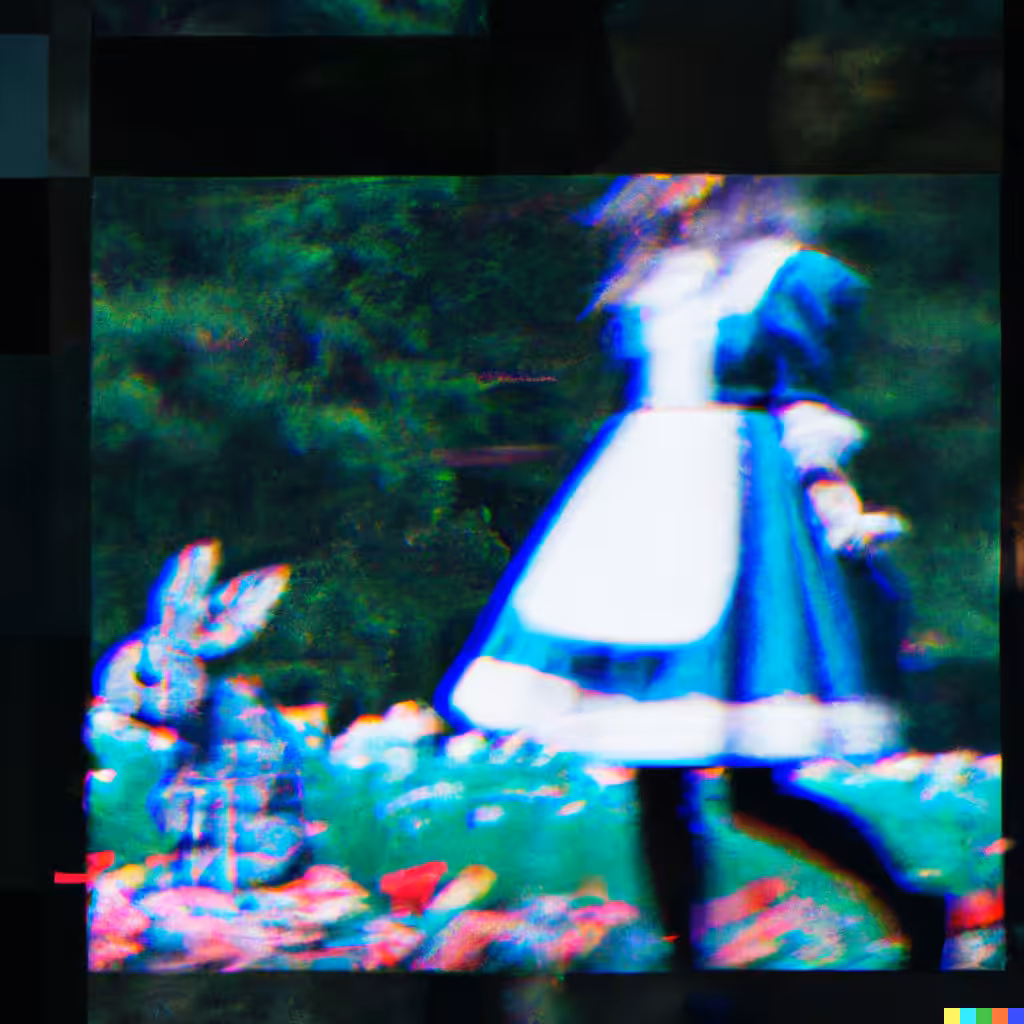 taking a walk with the rabbit