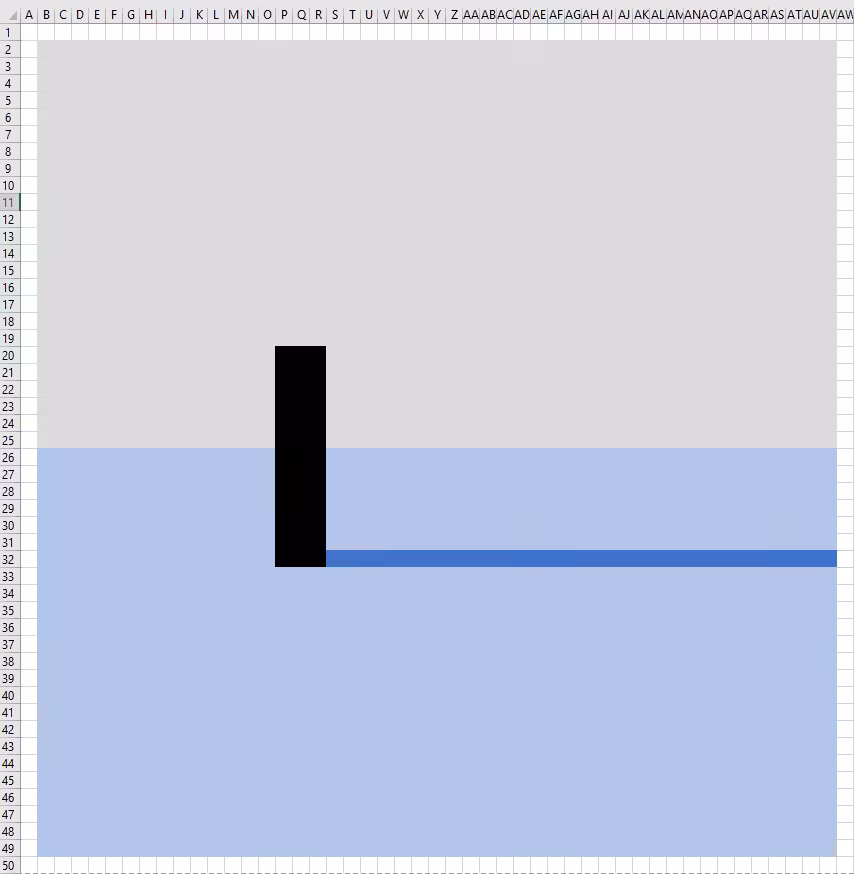 Genuary #07b (Excel Version)