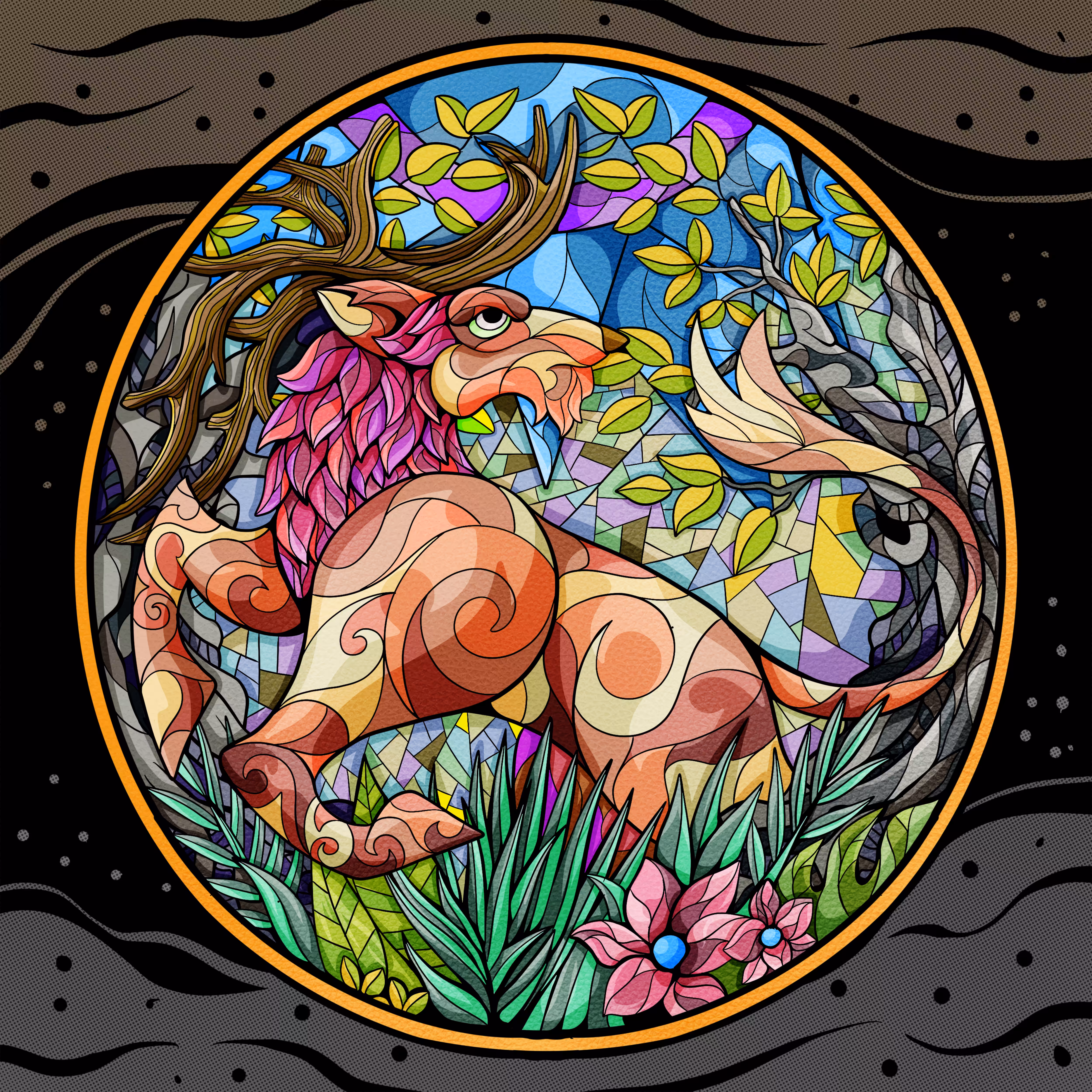 Stainedglass Coin #15