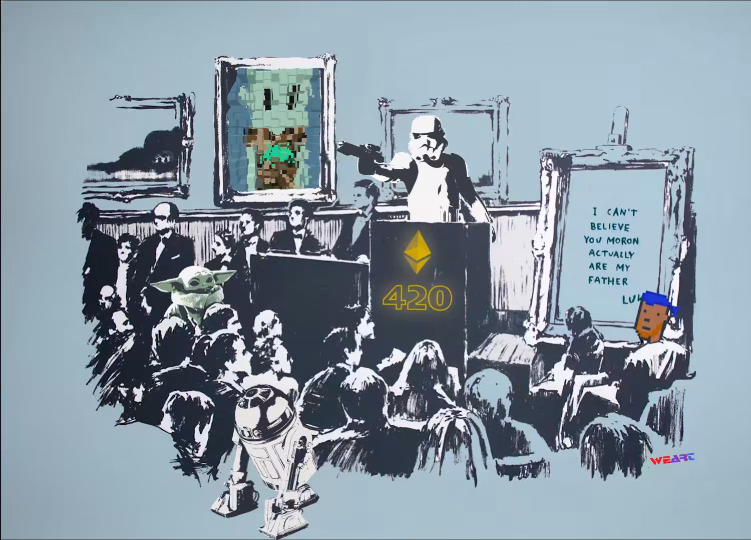 PUNKSY #034 - May the 4th Special - Animated MINTER Edition 1/1- PUNK #4023 minting Alien MEEBIT #8598 on MayThe4th