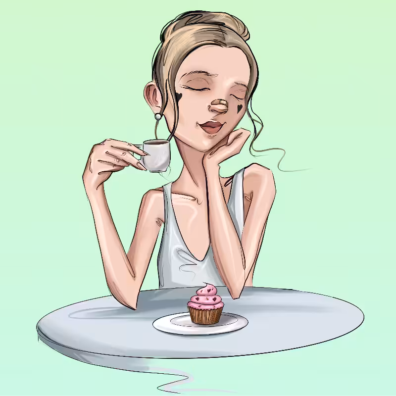 Girl at the table #16