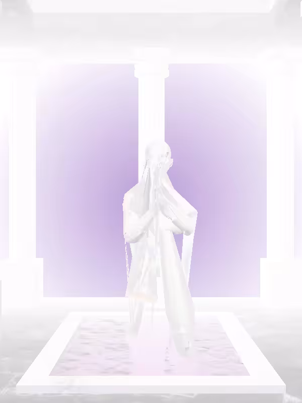 HeavenComputer: The Praying Dusky Pale Pink Woman #1967