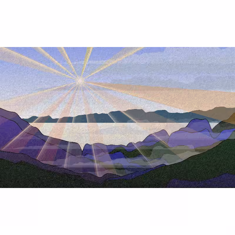 Sunrise over a Mountain Lake #39