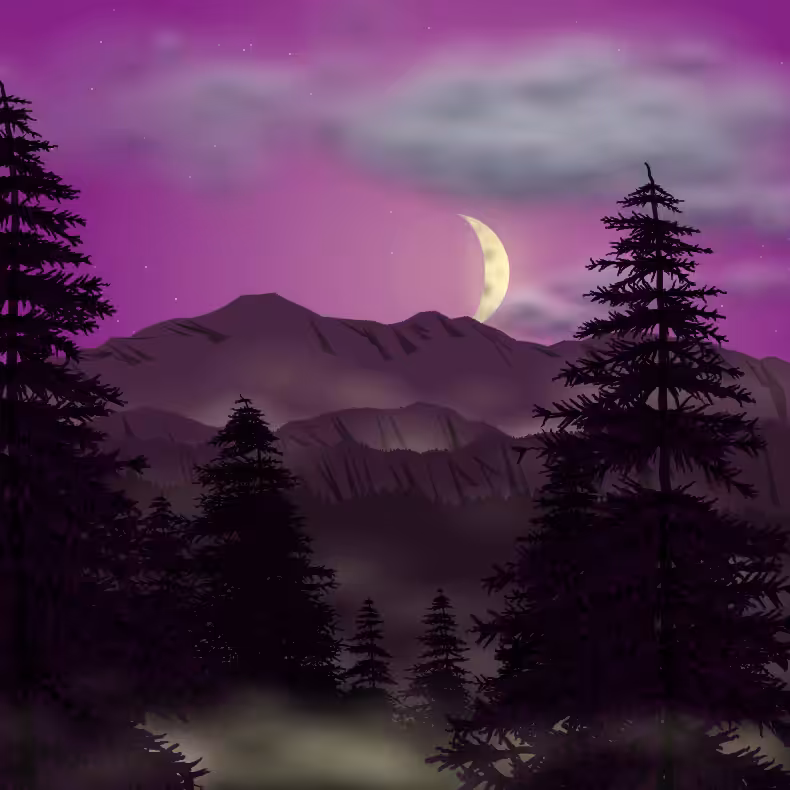 Moonlit Mountains #77