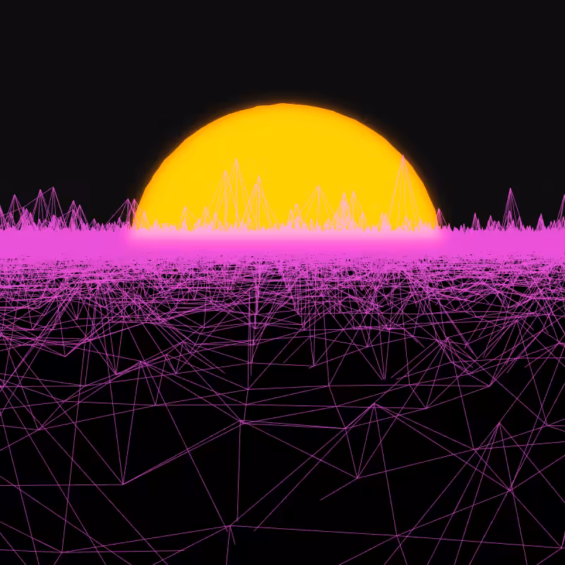 Generative Retrowave Field #3