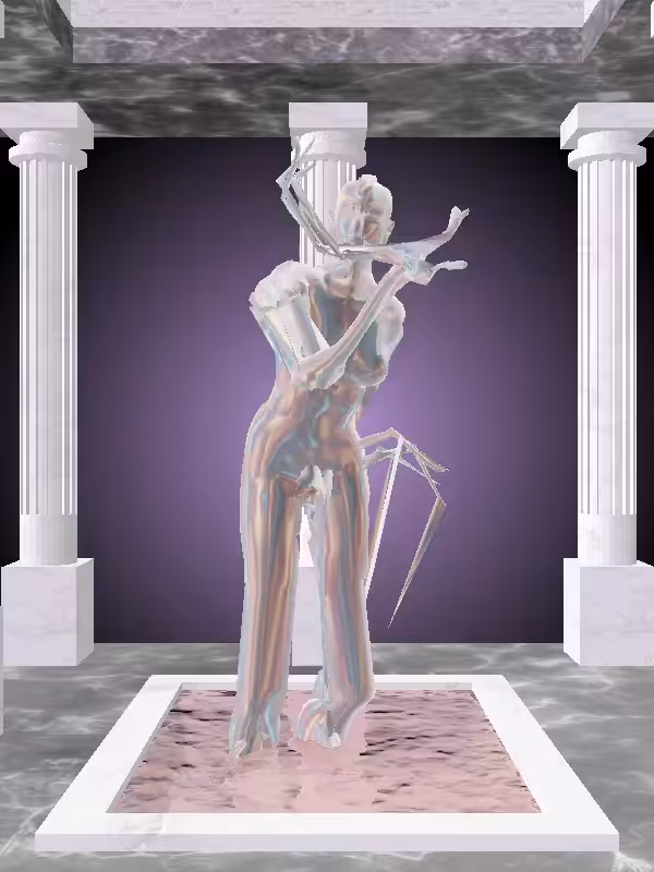 HeavenComputer: The Arguing Holographic Glow Woman #6436