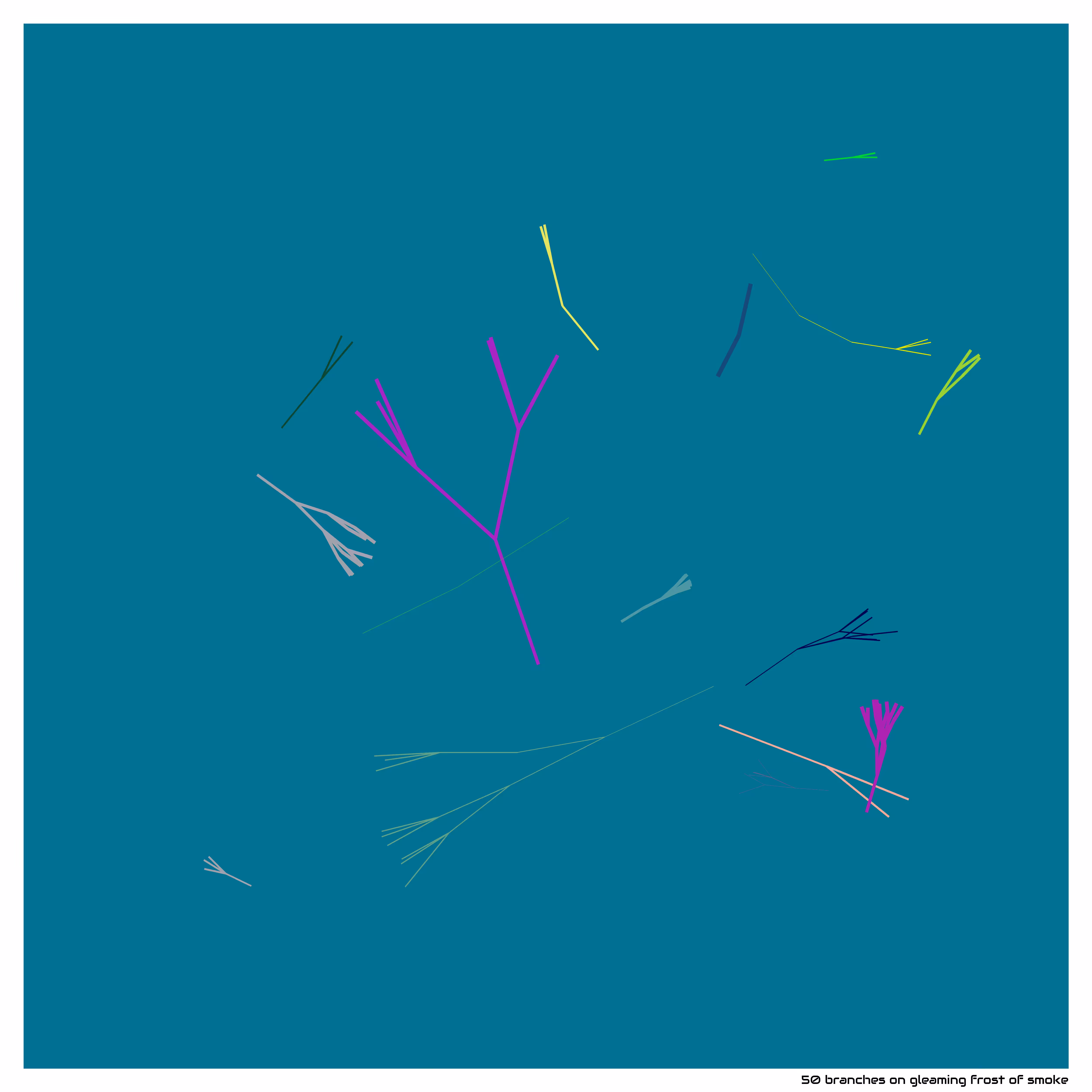 50 branches on Gleaming Frost of smoke