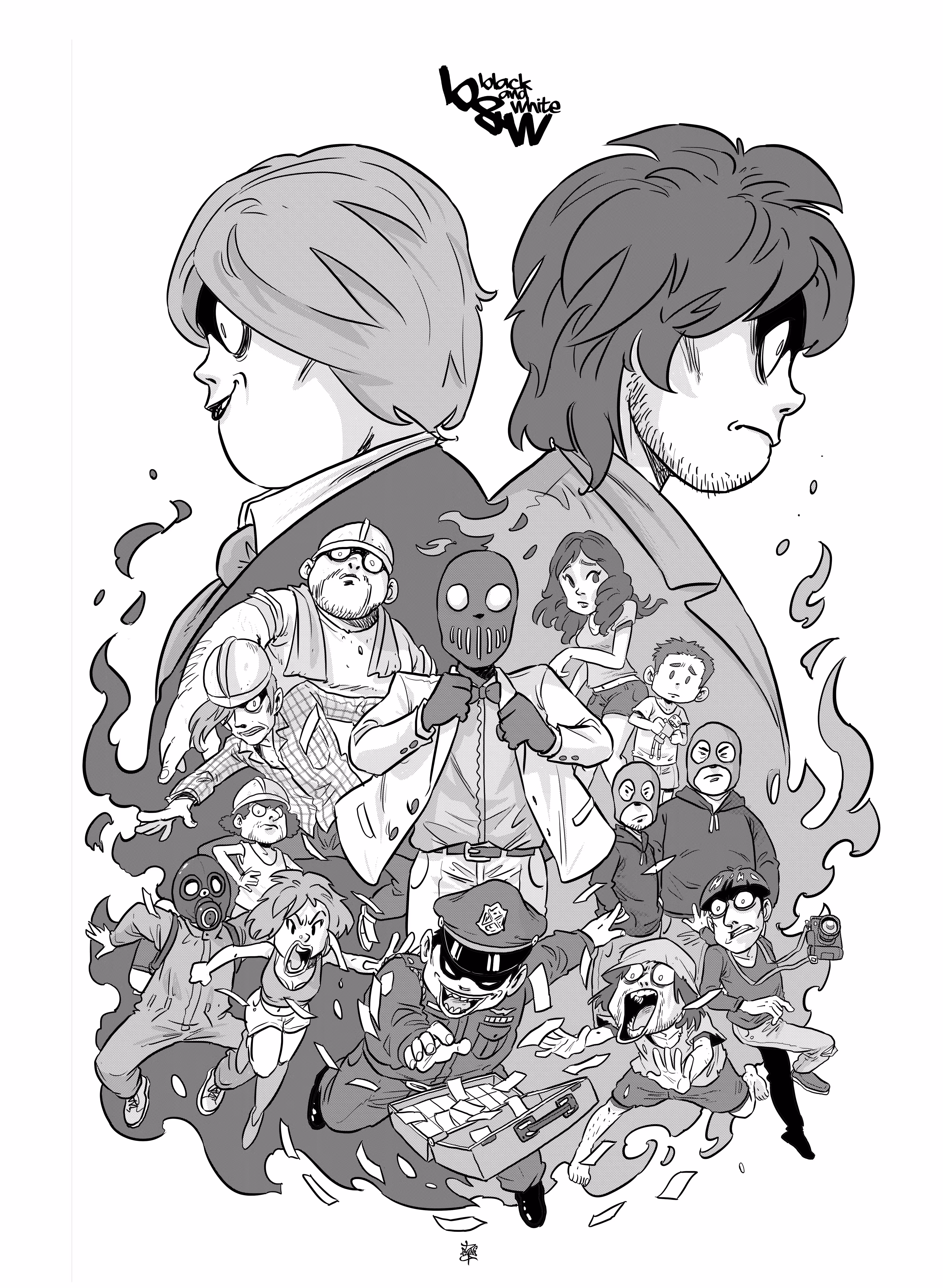 B&W greyscale poster
