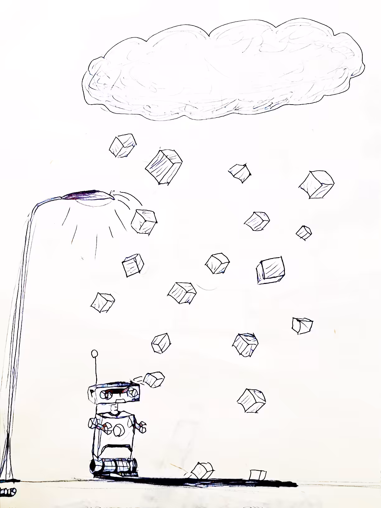 Depression - traditional & digital composition 