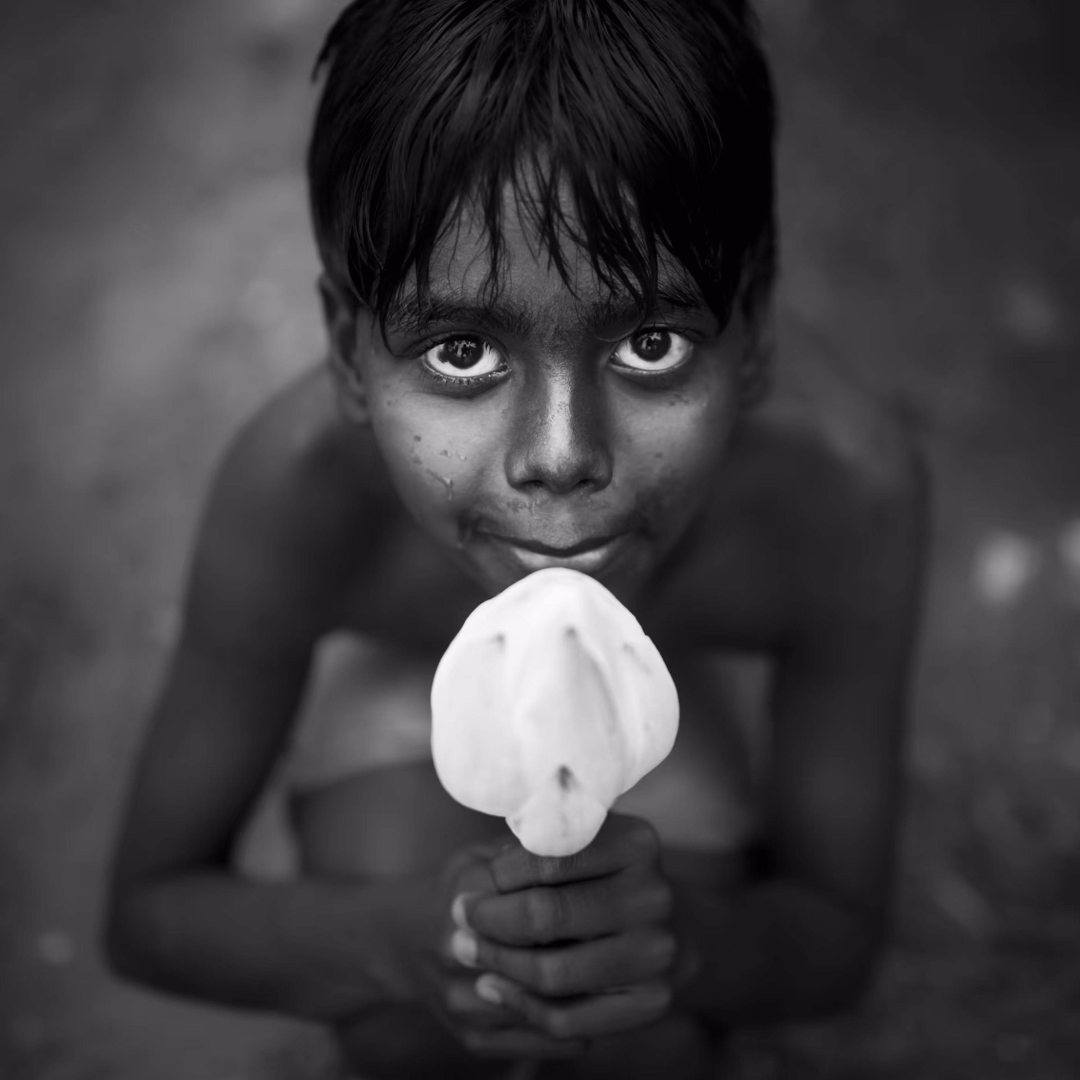 The Boy with a flower