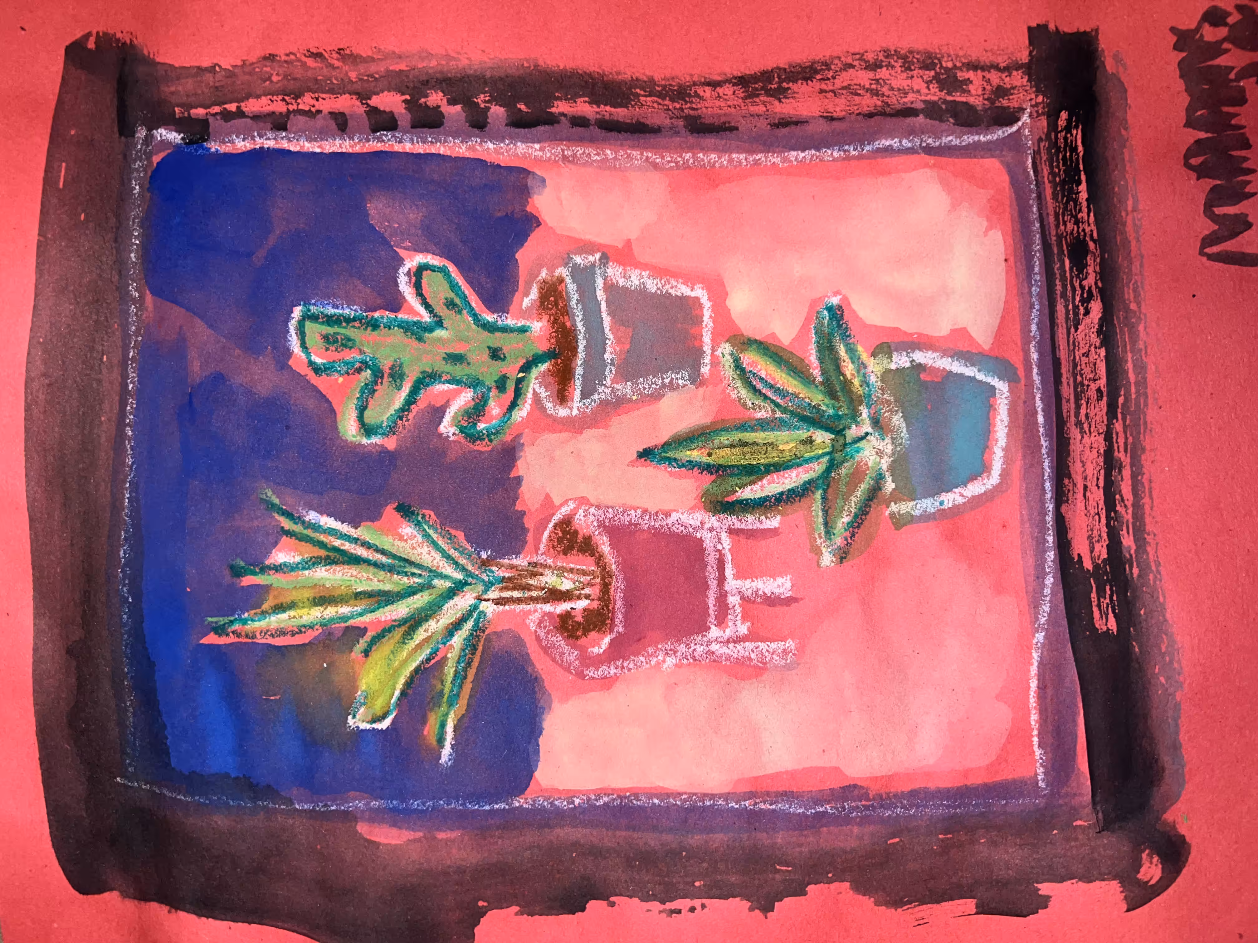 three dead plants (past lives)