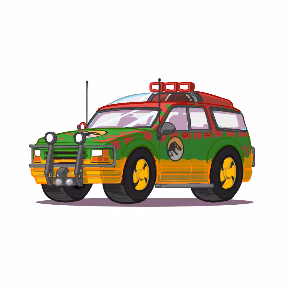 The Dinosaur Tourist Car