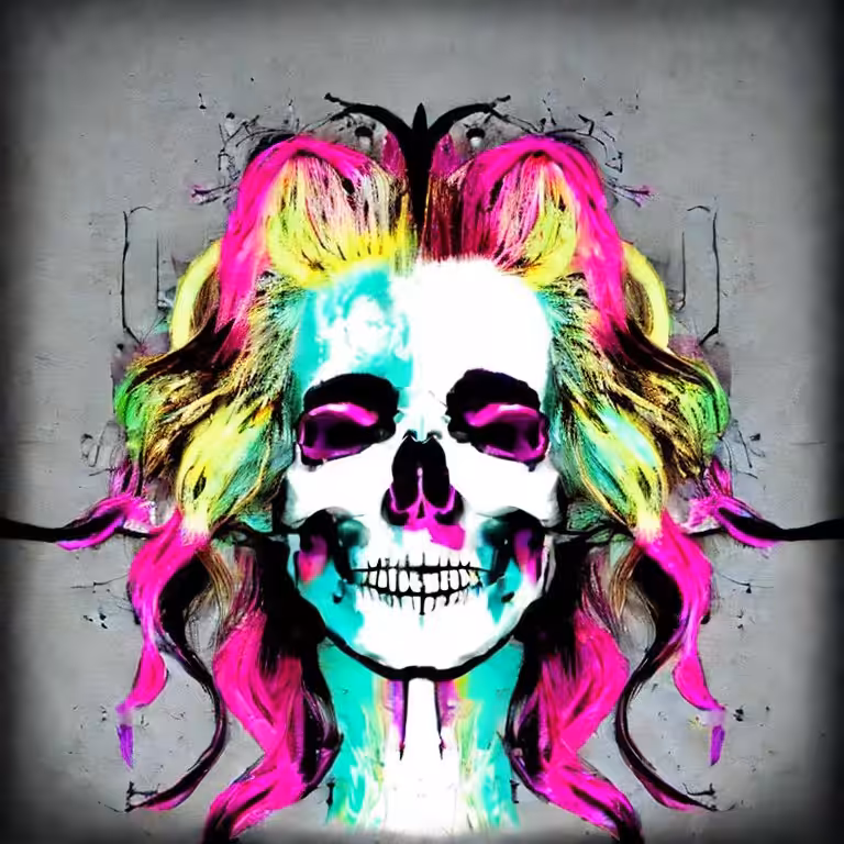 Cotton Candy Skull #153