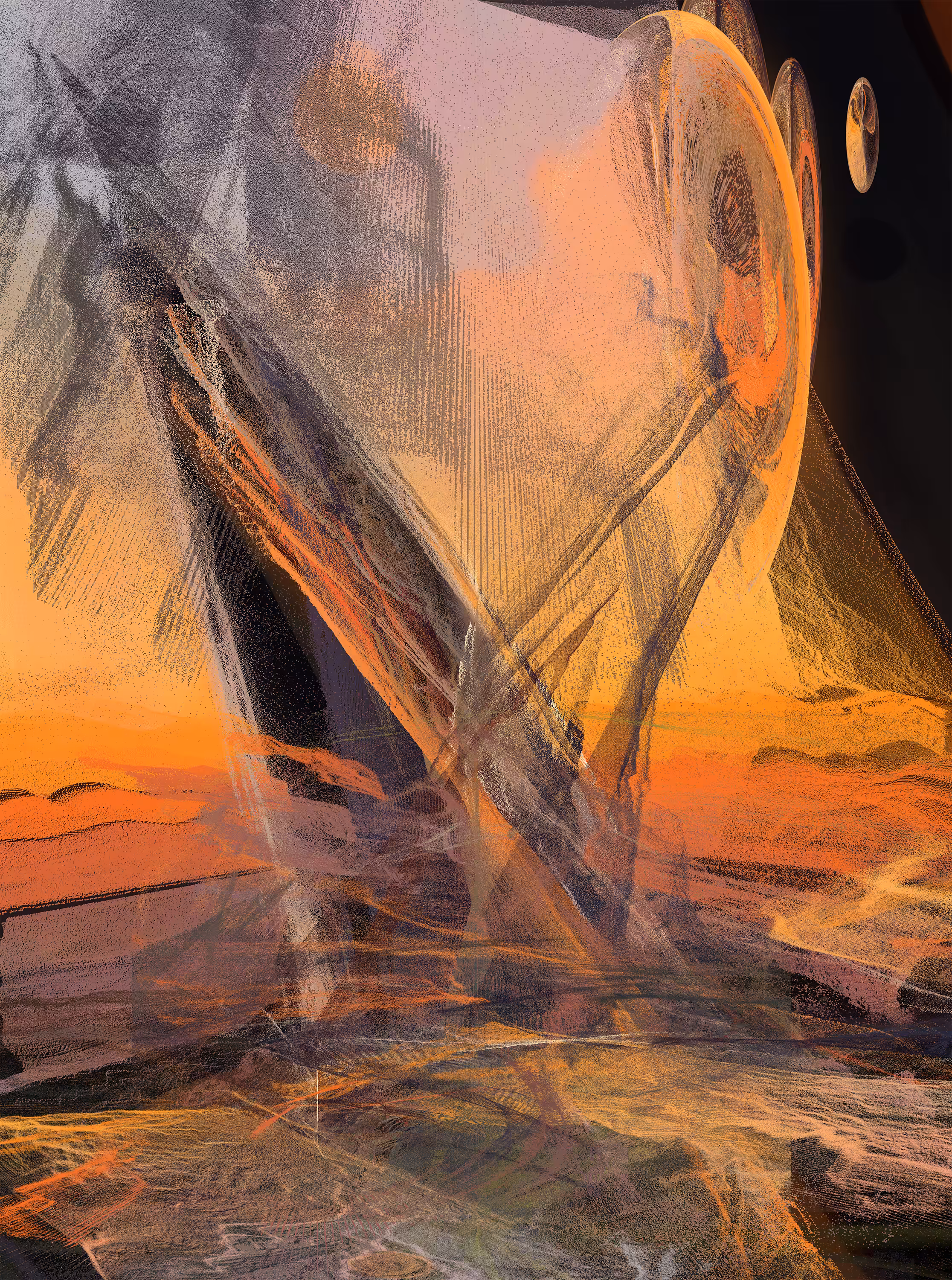 Digital Expressionism: Sunset Sail