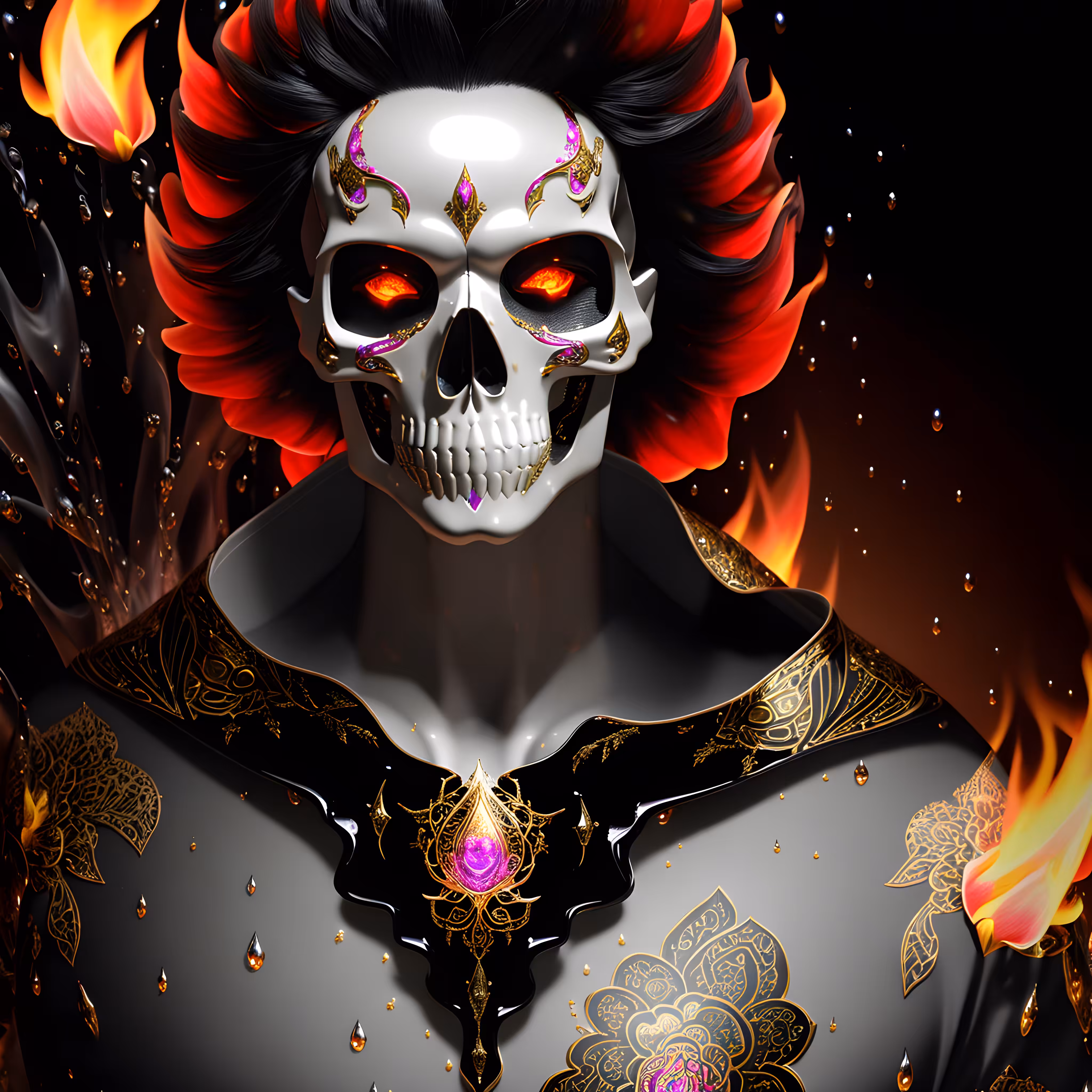 "Skull Symphony #37" 🕯️🌹💎
