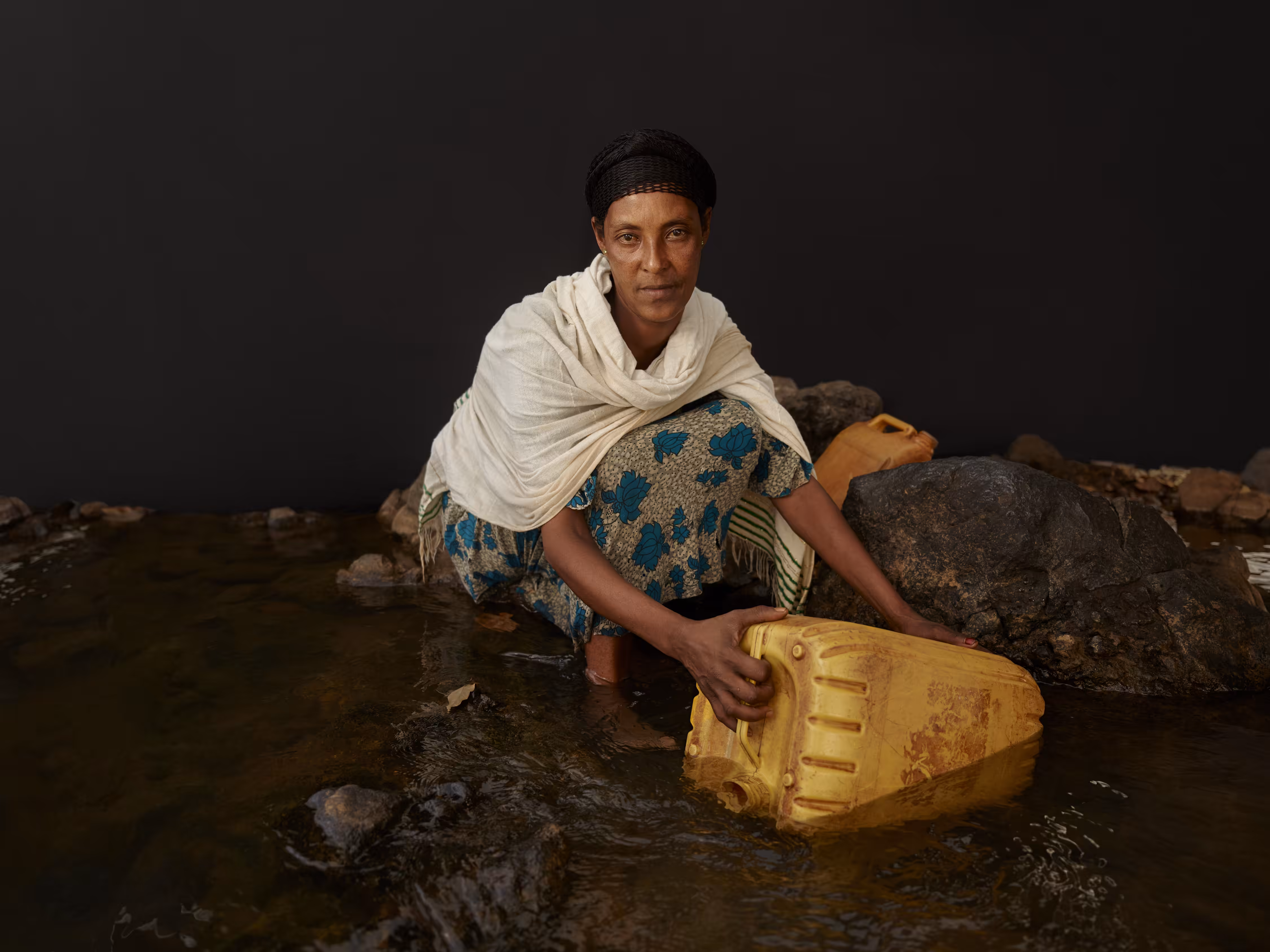 Ethiopia - Portraits - Portrait of Ababa with jerrican 