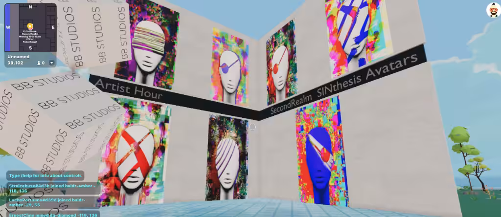 SINthesis Avatars exhibit for Artist Hour