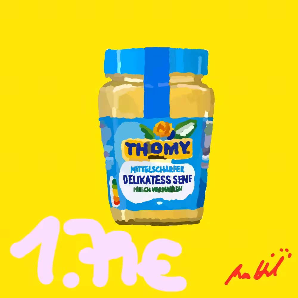 Tomy Delikatess Senf mittelscharf der Klassiker im Glas, 250ml