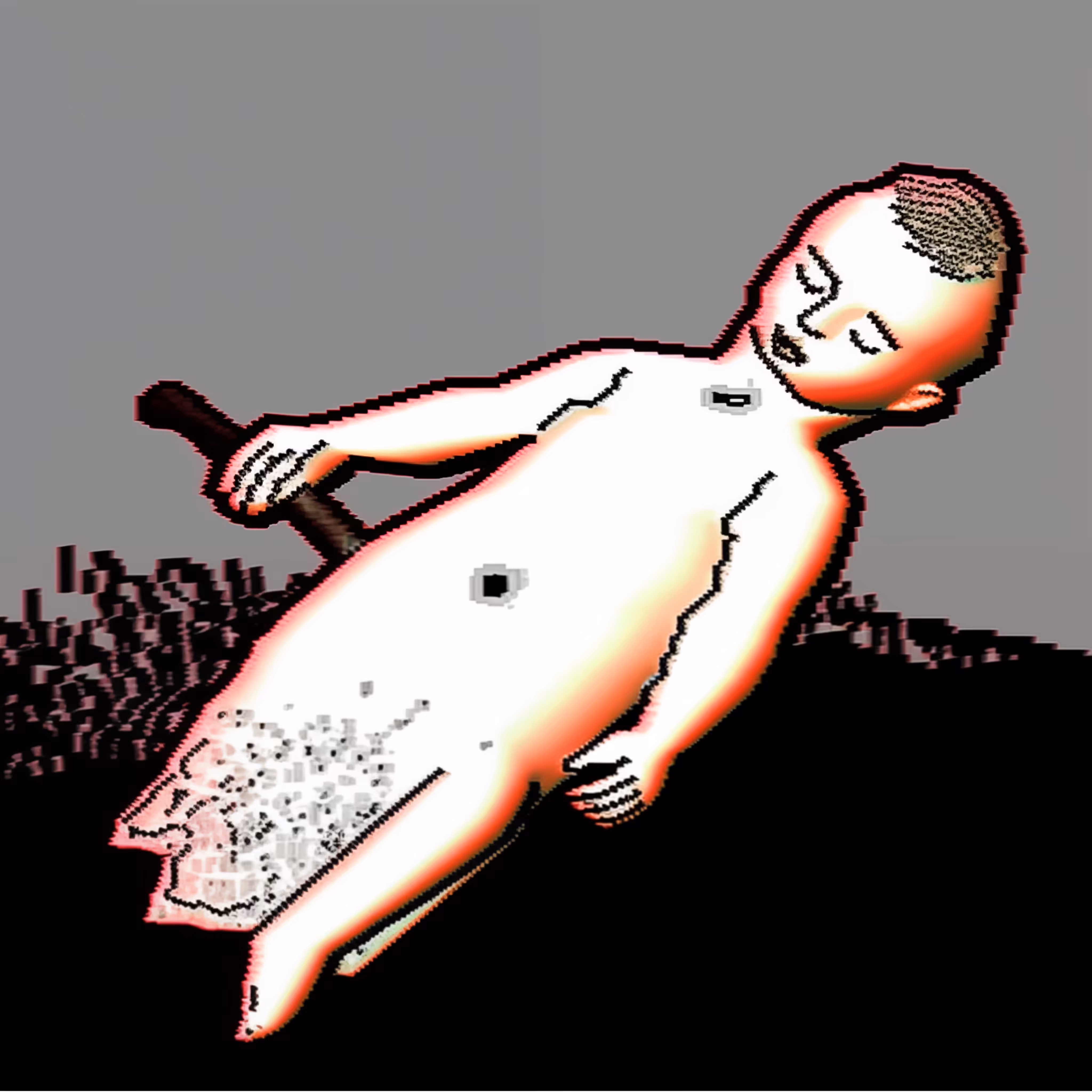 baby with new hair transplant