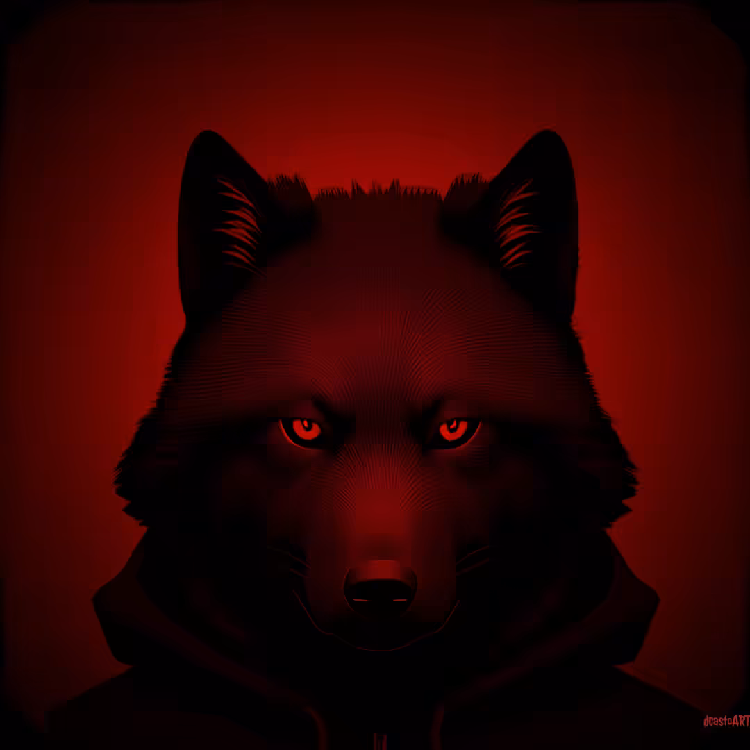 Dark Shadow Wolf: Ruby Phantom