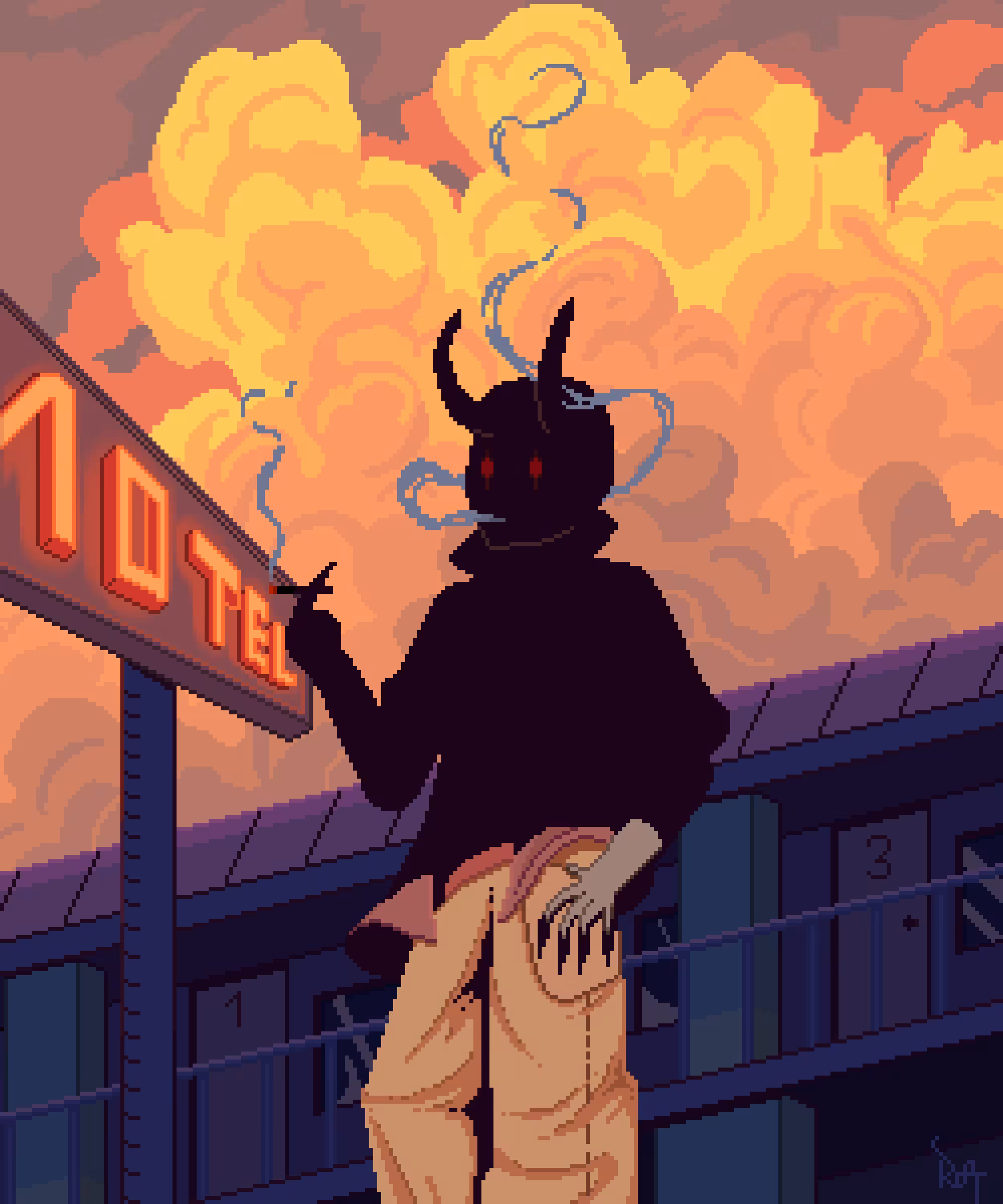 evening smoke break