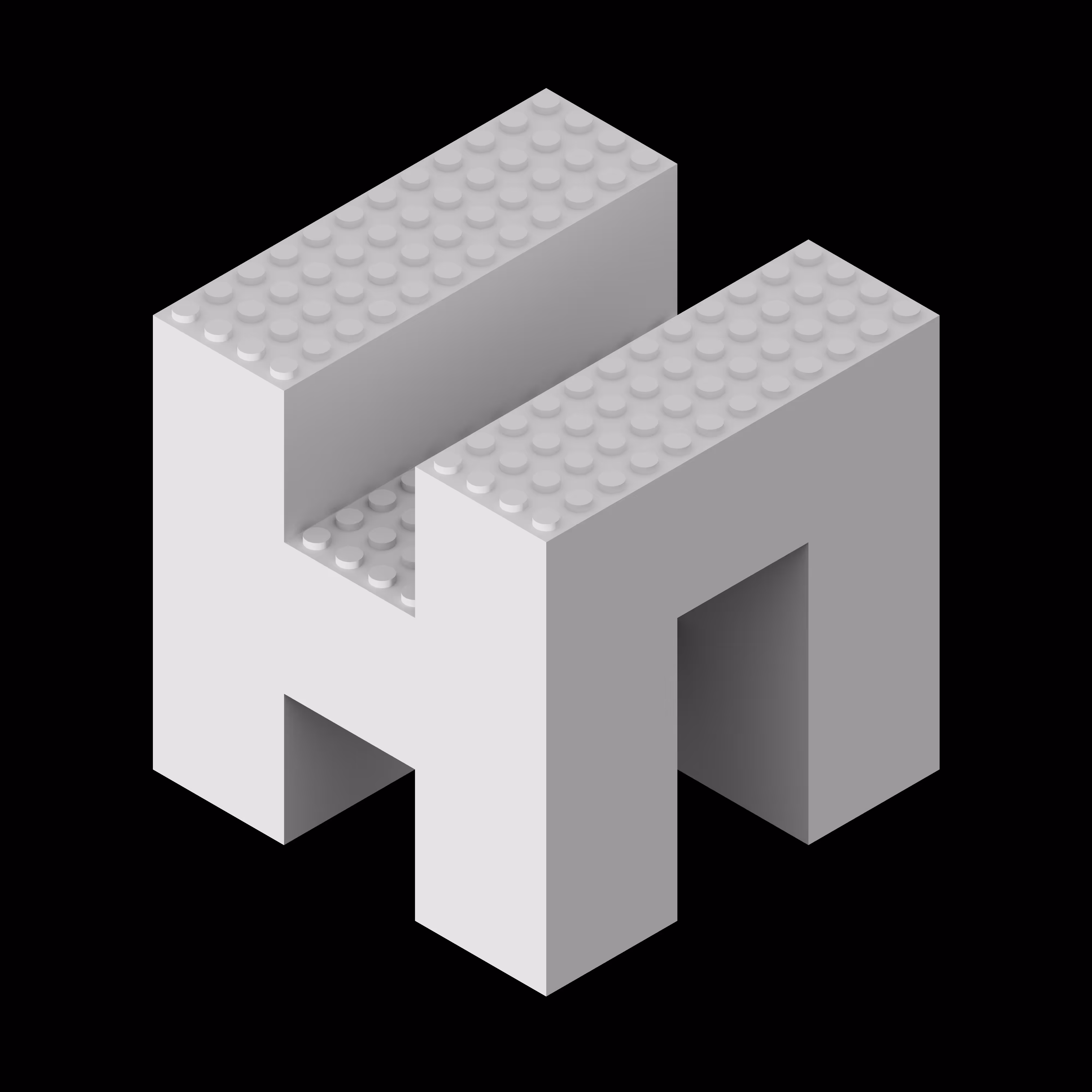 Isometric hen lego logo 