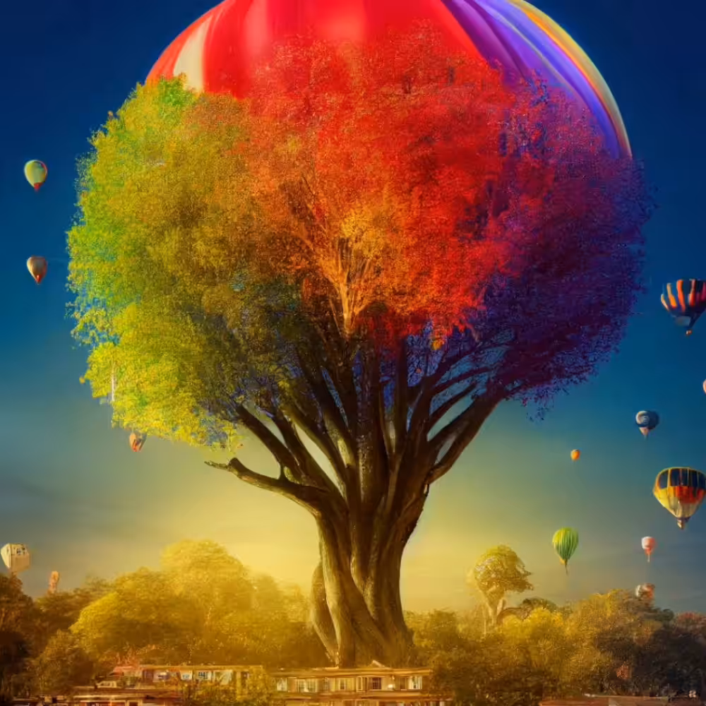 Happy tree 12 - rainbow tree