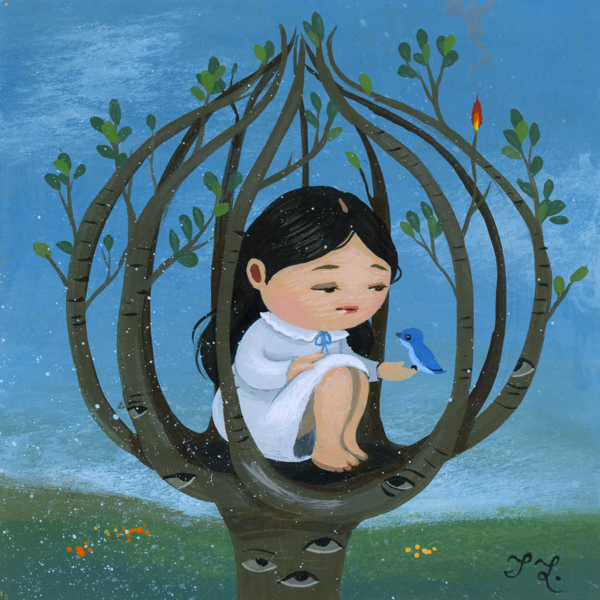 A Blue Bird's Cage