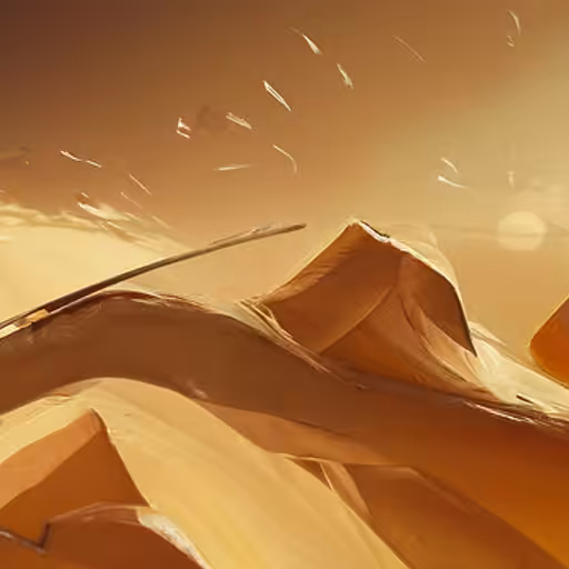 Spark of life rising from the sand