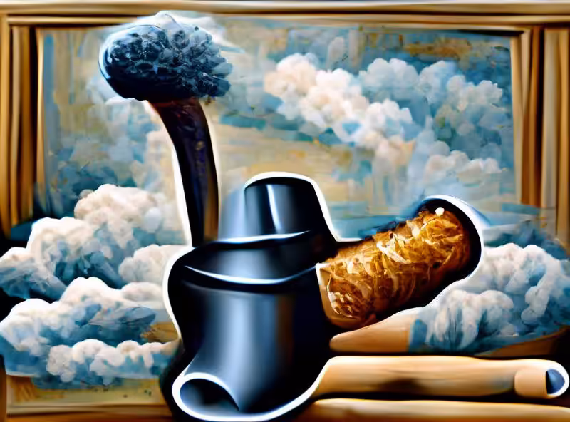 Renee magritte paints a pipe