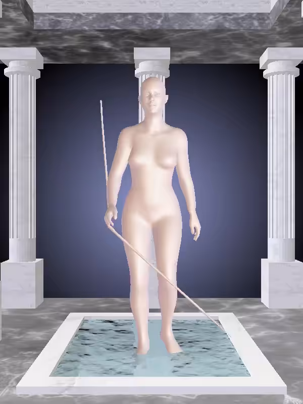 HeavenComputer: The Receding Peach Halo Woman #2782