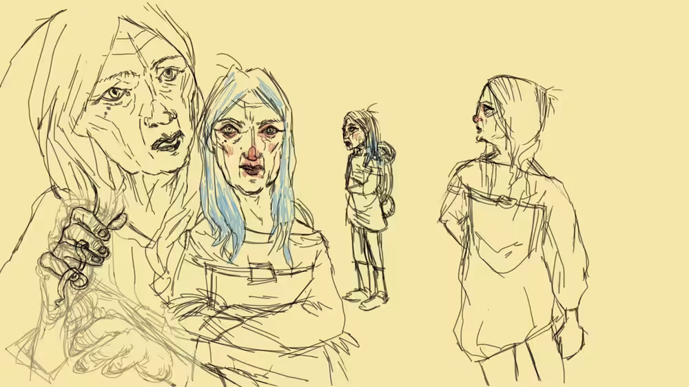 Character design: studies for Pepita
