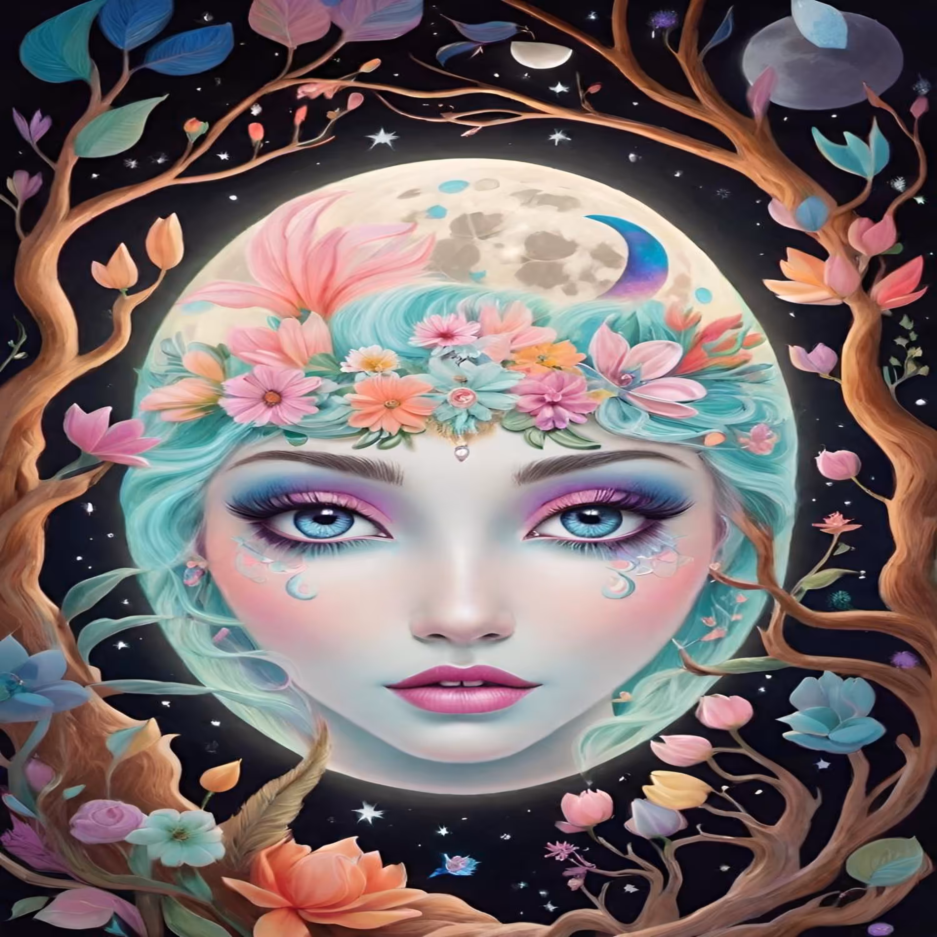The moon in her
