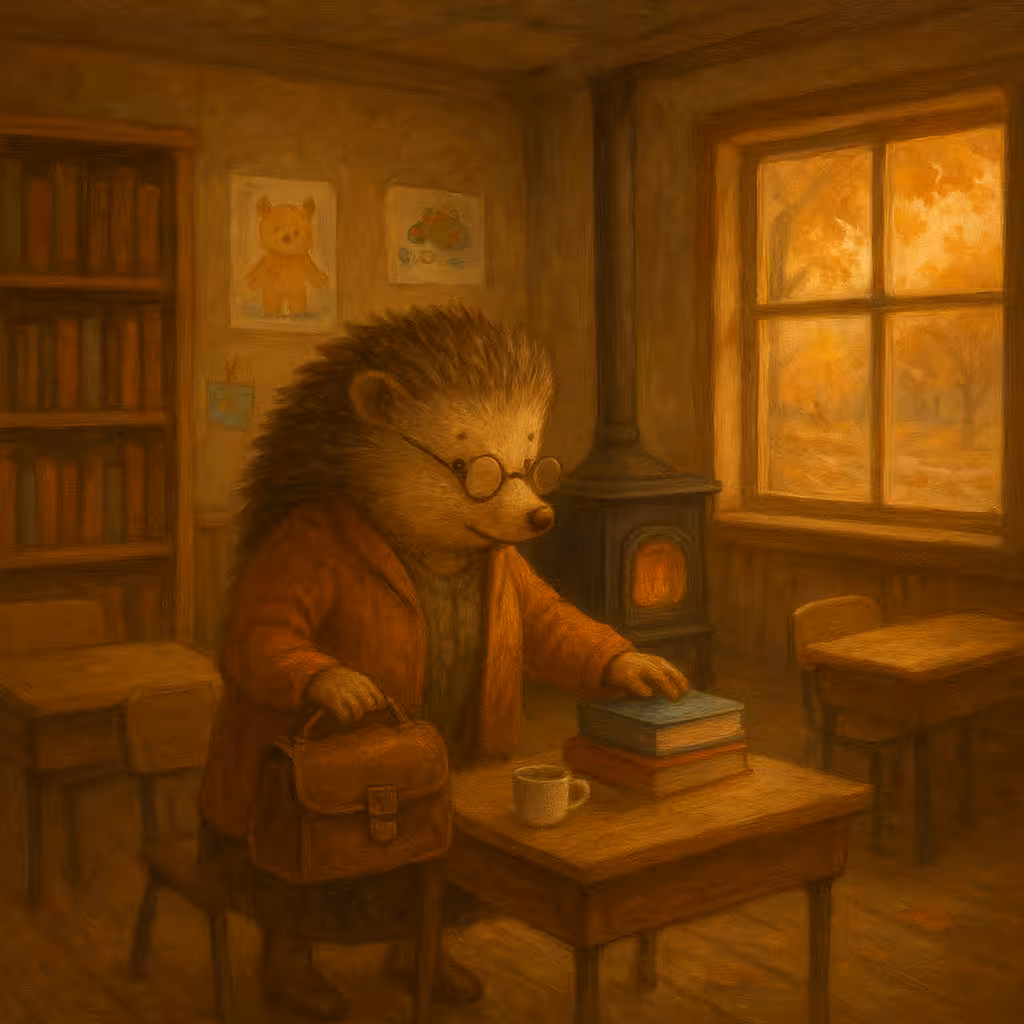 Hyrcanian Forest Hedgehog Teacher Autumn