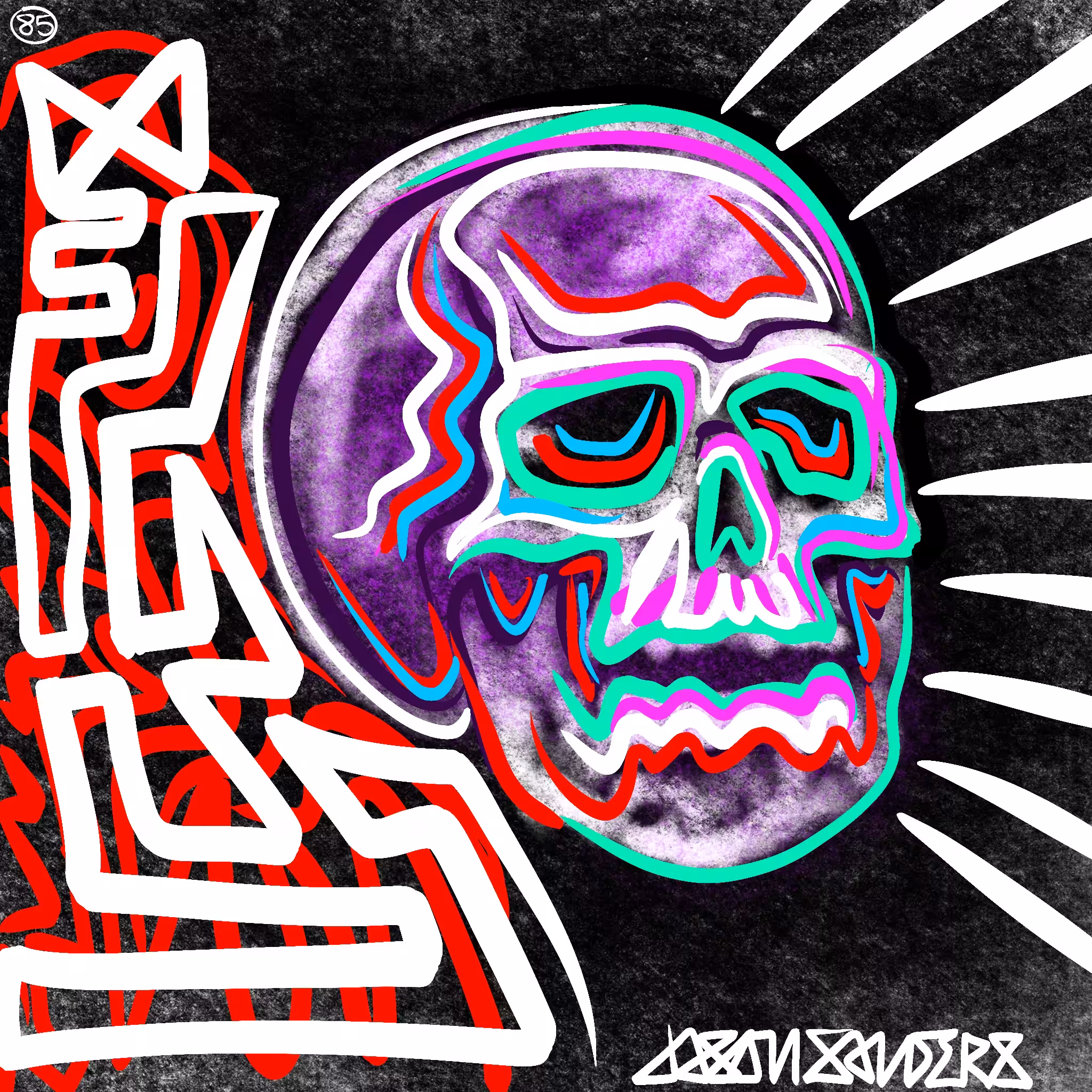 DrainedEye Skull #85: 'LOOKING FORWARD'