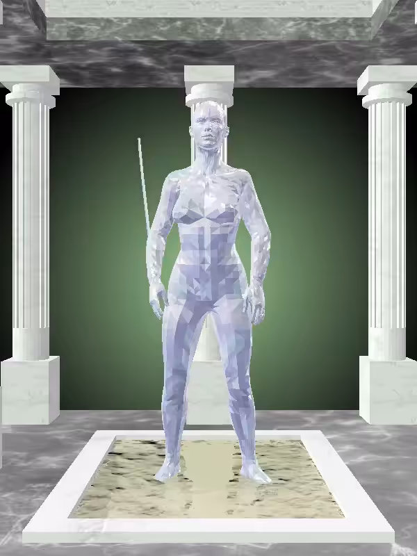 HeavenComputer: The Fading Fragmented Indifferent Melted Blue Woman #7600