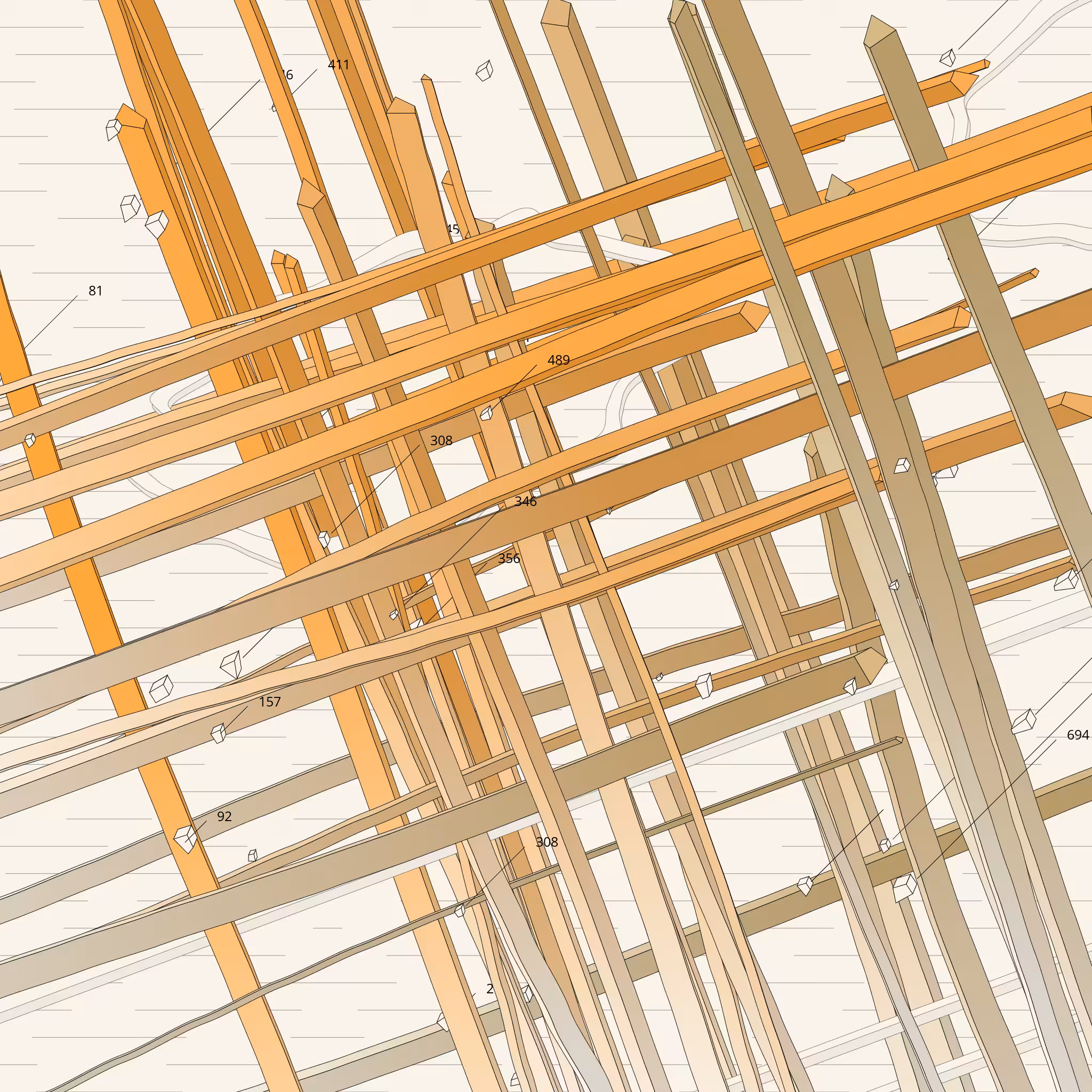 Latitudes: 46 perpendicular latitudes #40