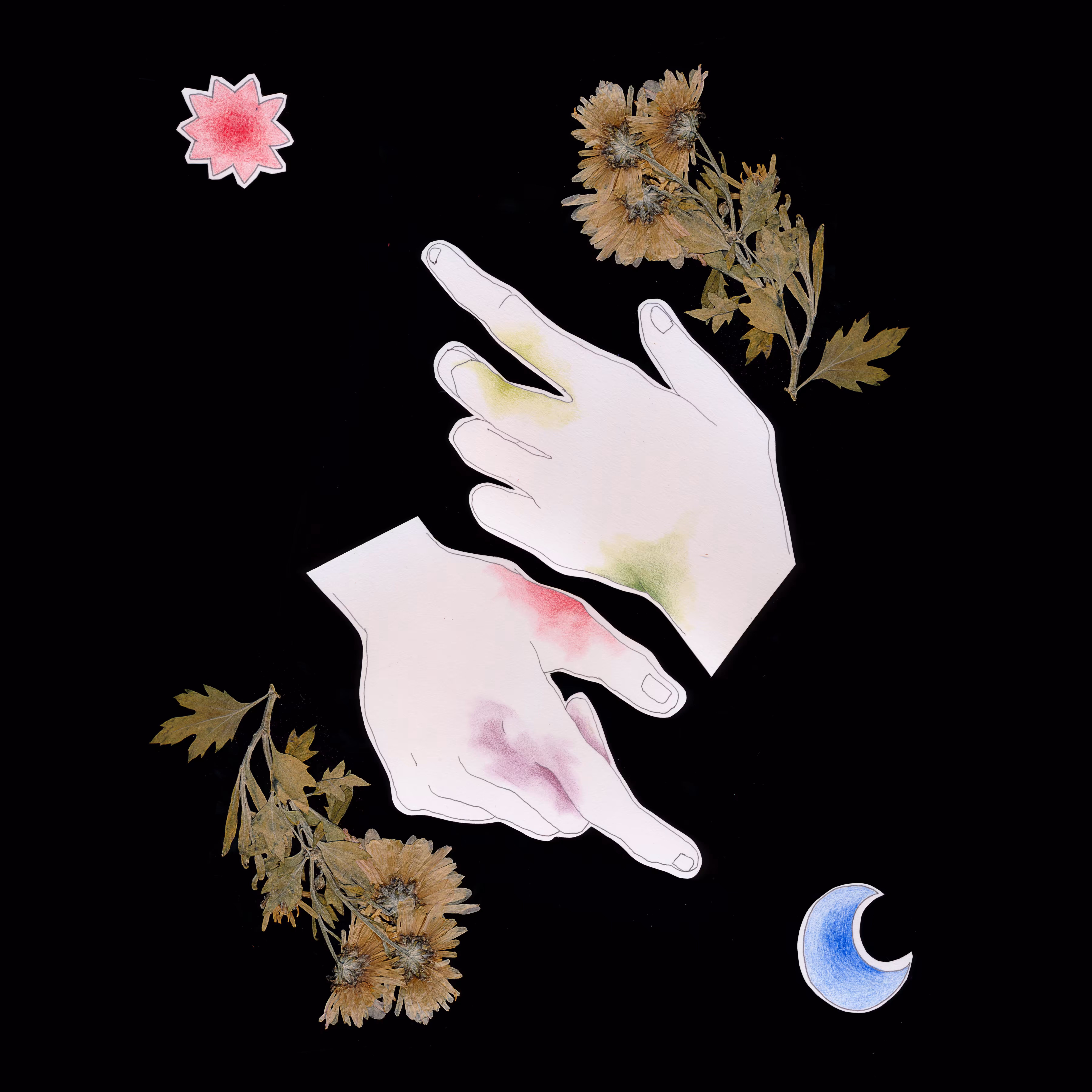 Cueillette - mains fleuries - I