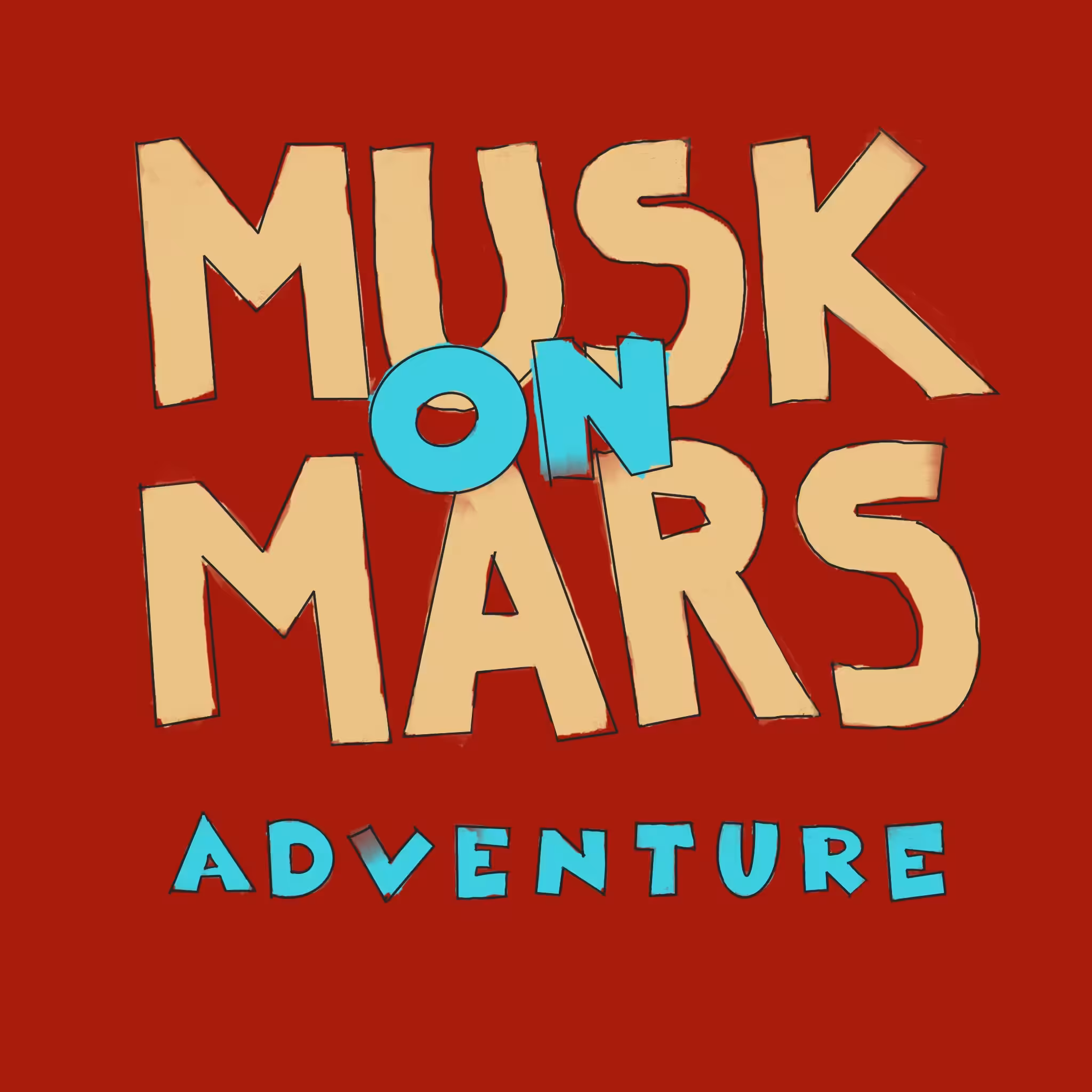 Musk on Mars Comic Book Cover.