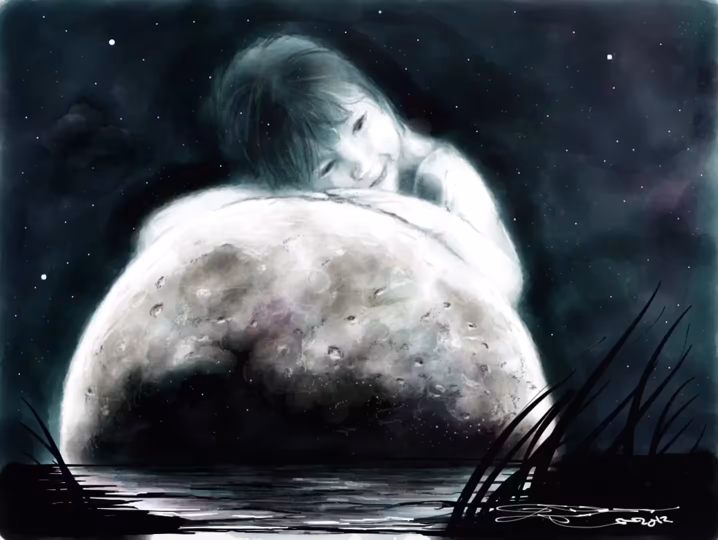 A Girl and Her Moon