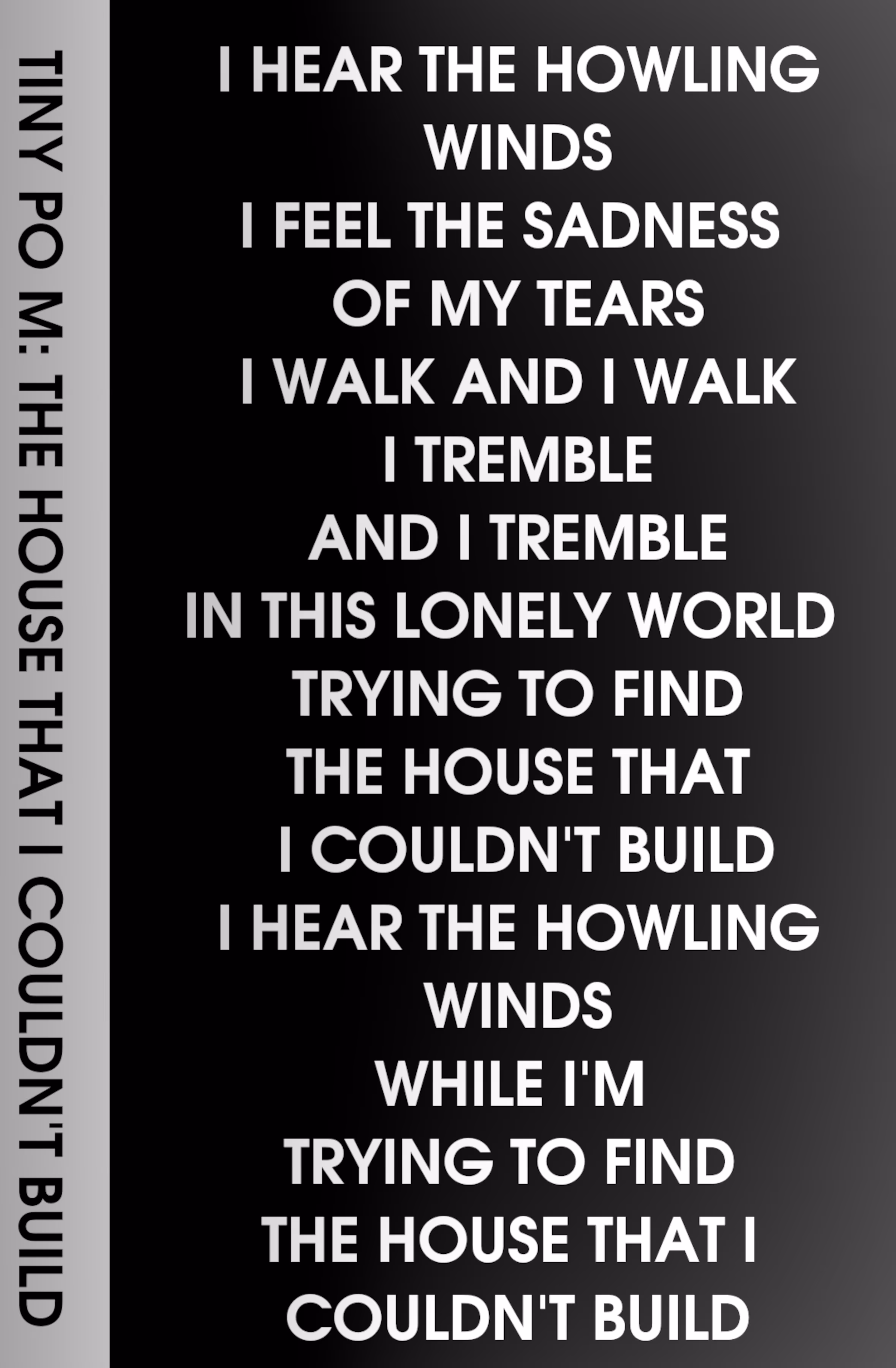 (Original Poetry) Tiny Po M: The House That I Couldn't Build