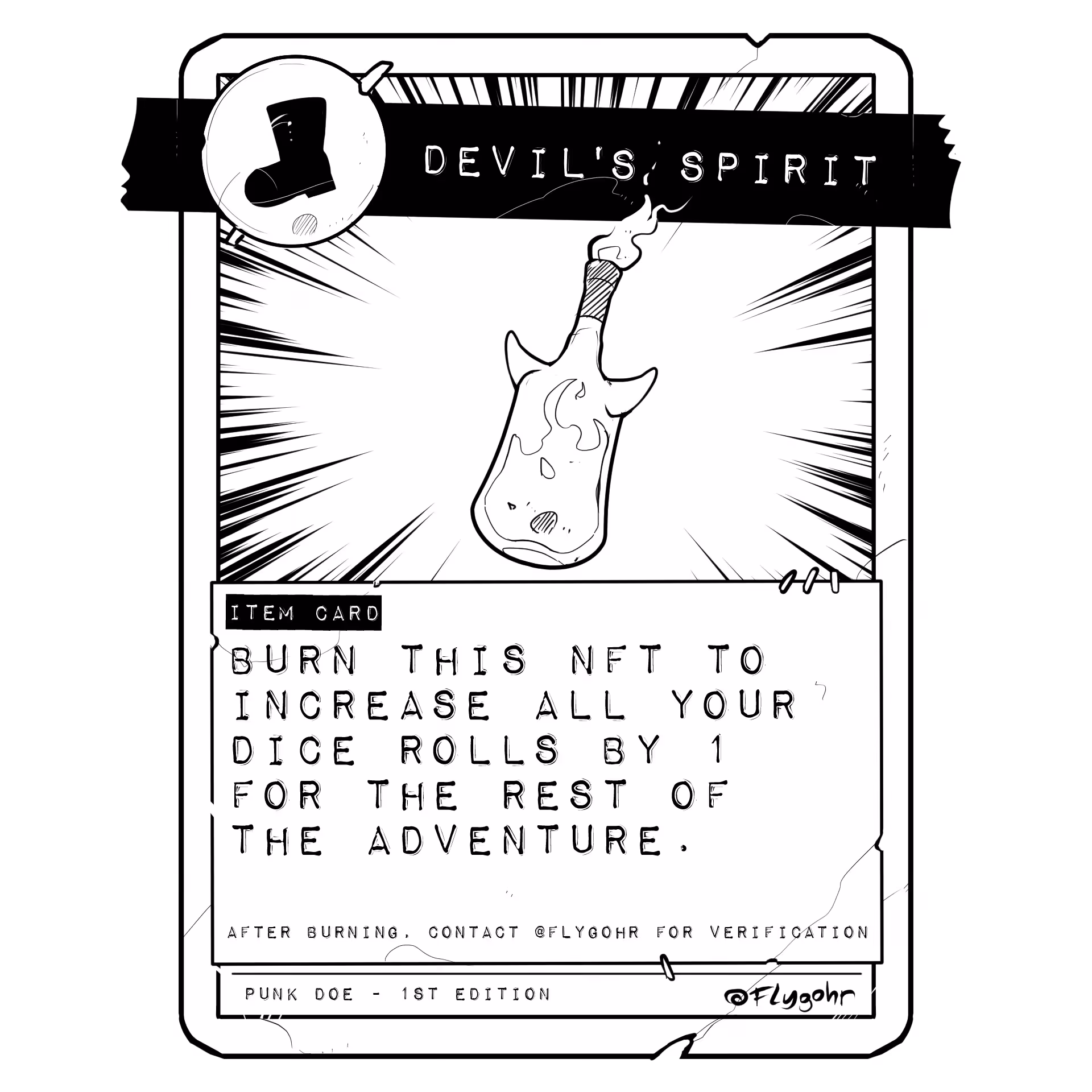 DEVIL'S SPIRIT | Original Item Card | 1st ED.