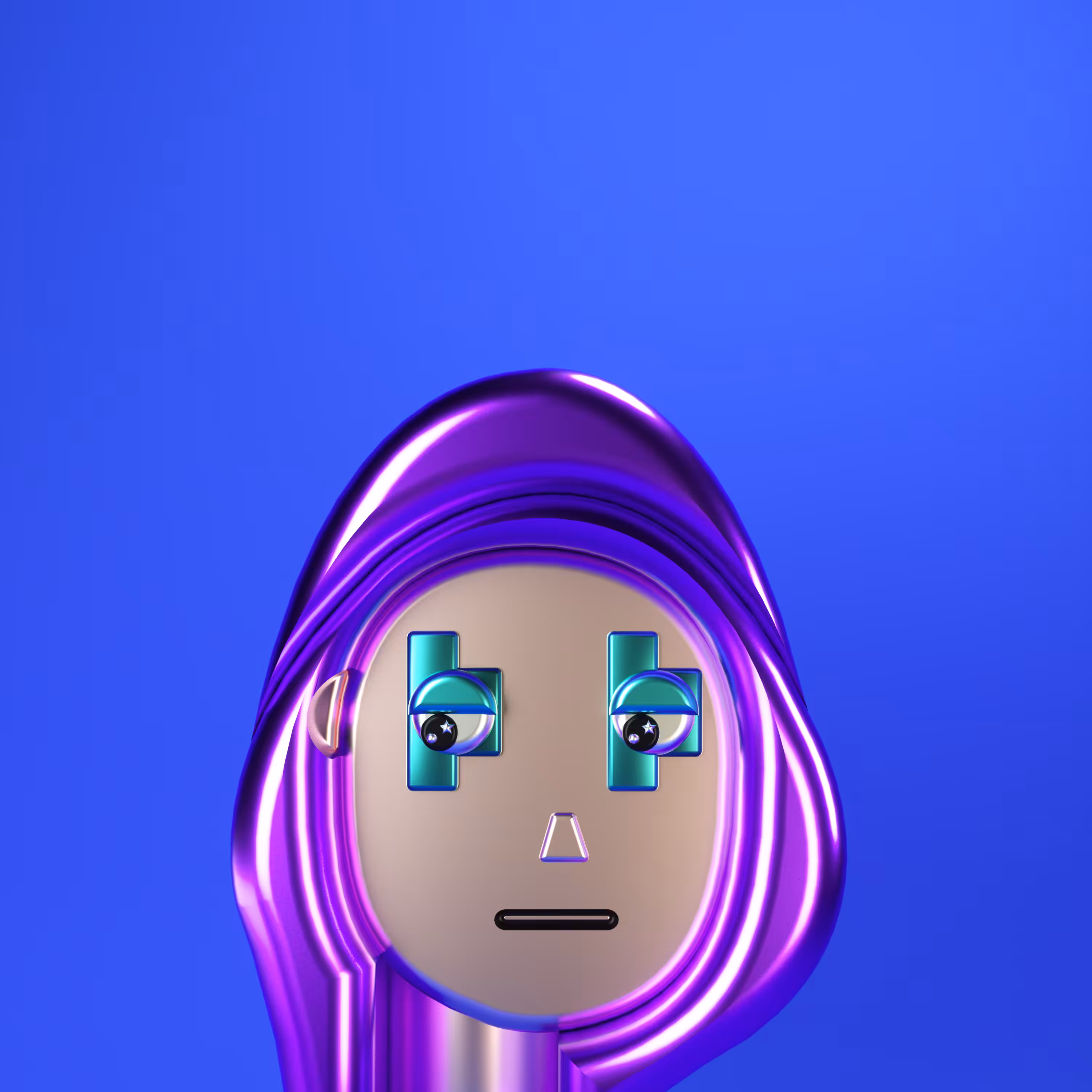 3D Chrome Punk Babies #005
