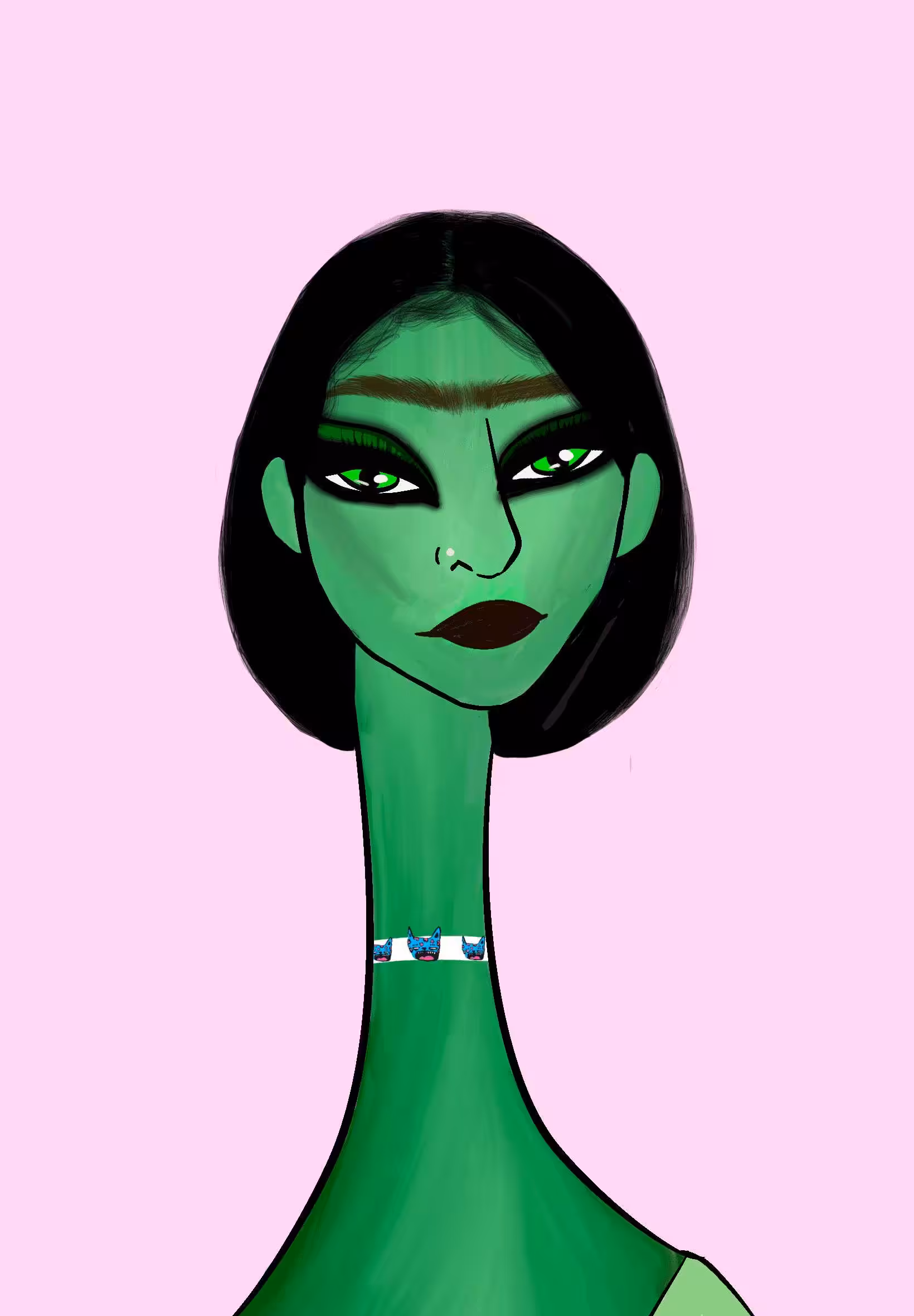Long Neckie Lady #1786