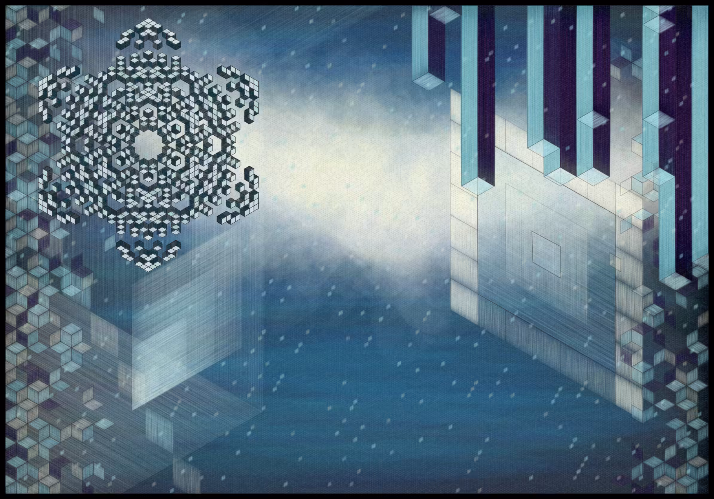 View From Our Window Depicted In Rhombuses #3