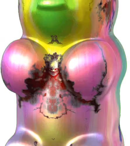 Blended Trip Gummy Bear #032 (Rorschach #082 + Rainbow #002)