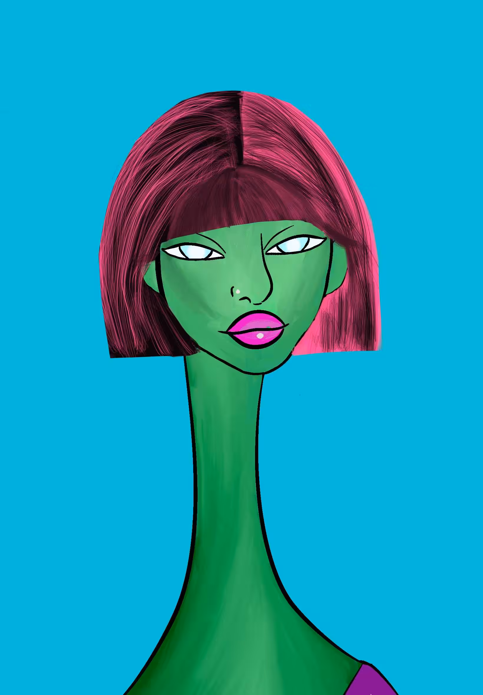 Long Neckie Lady #2974