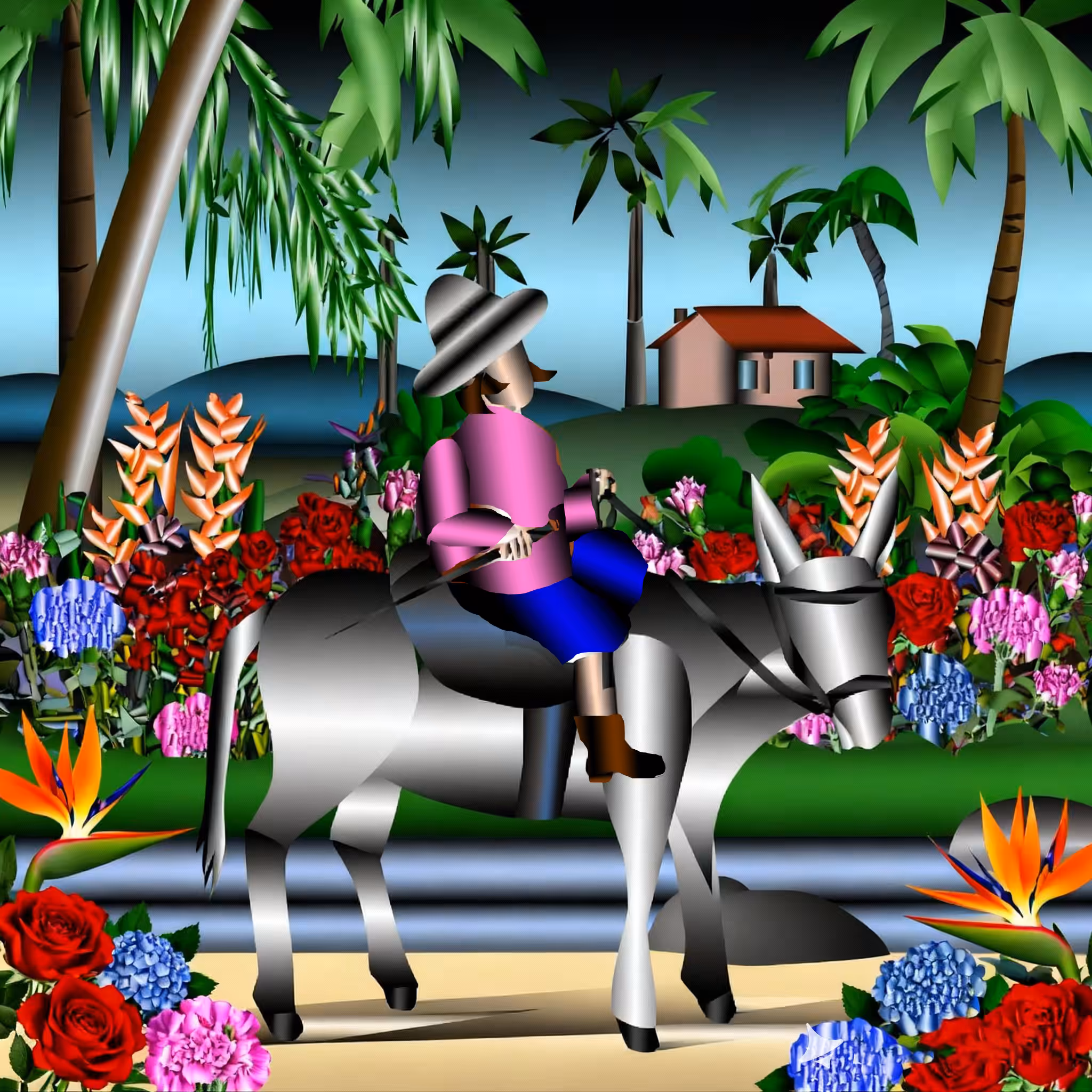paseando con burro